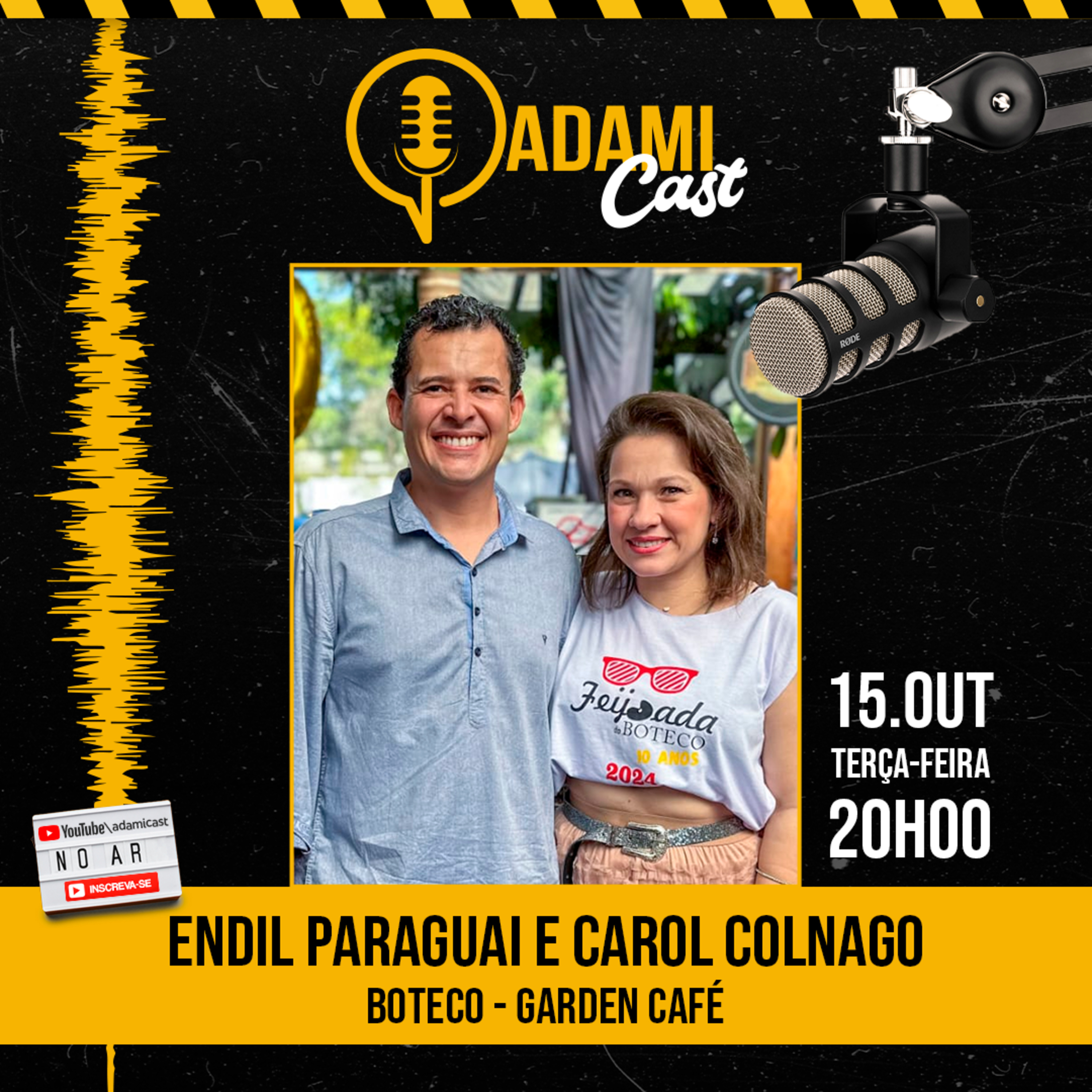 #348 - Endil Paraguai e Carol Colnago - Boteco e Garden Café - AdamiCast episode artwork