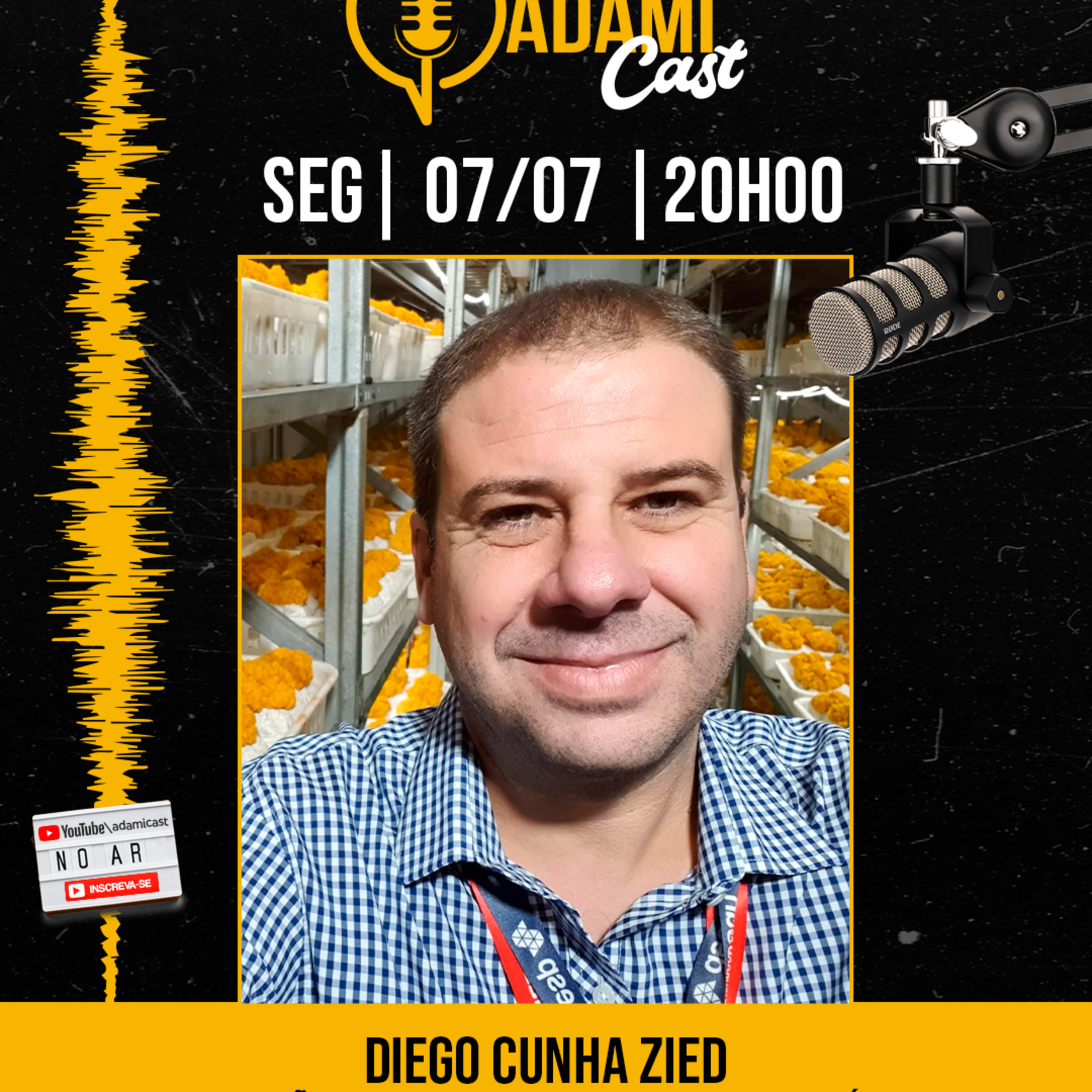#406 - Diego Cunha Zied - Produção de Cogumelos - Professor Universitário - AdamiCast episode artwork