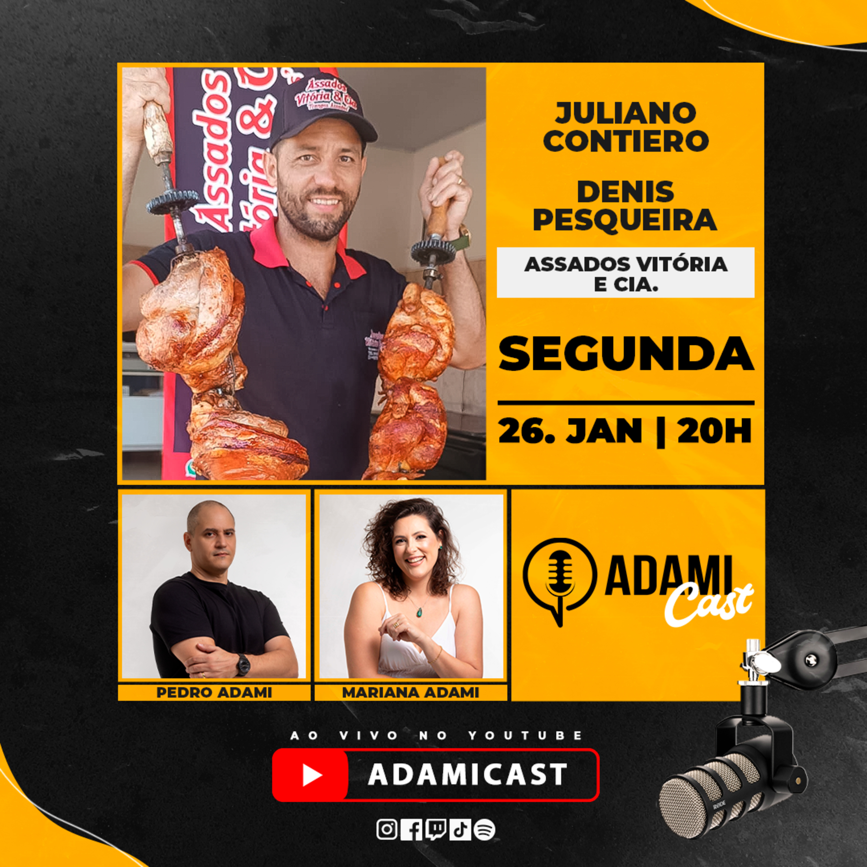 #442 - Juliano Contiero Ramos e Denis Ramos Pesqueira - Assados Vitória e Cia. - AdamiCast episode artwork