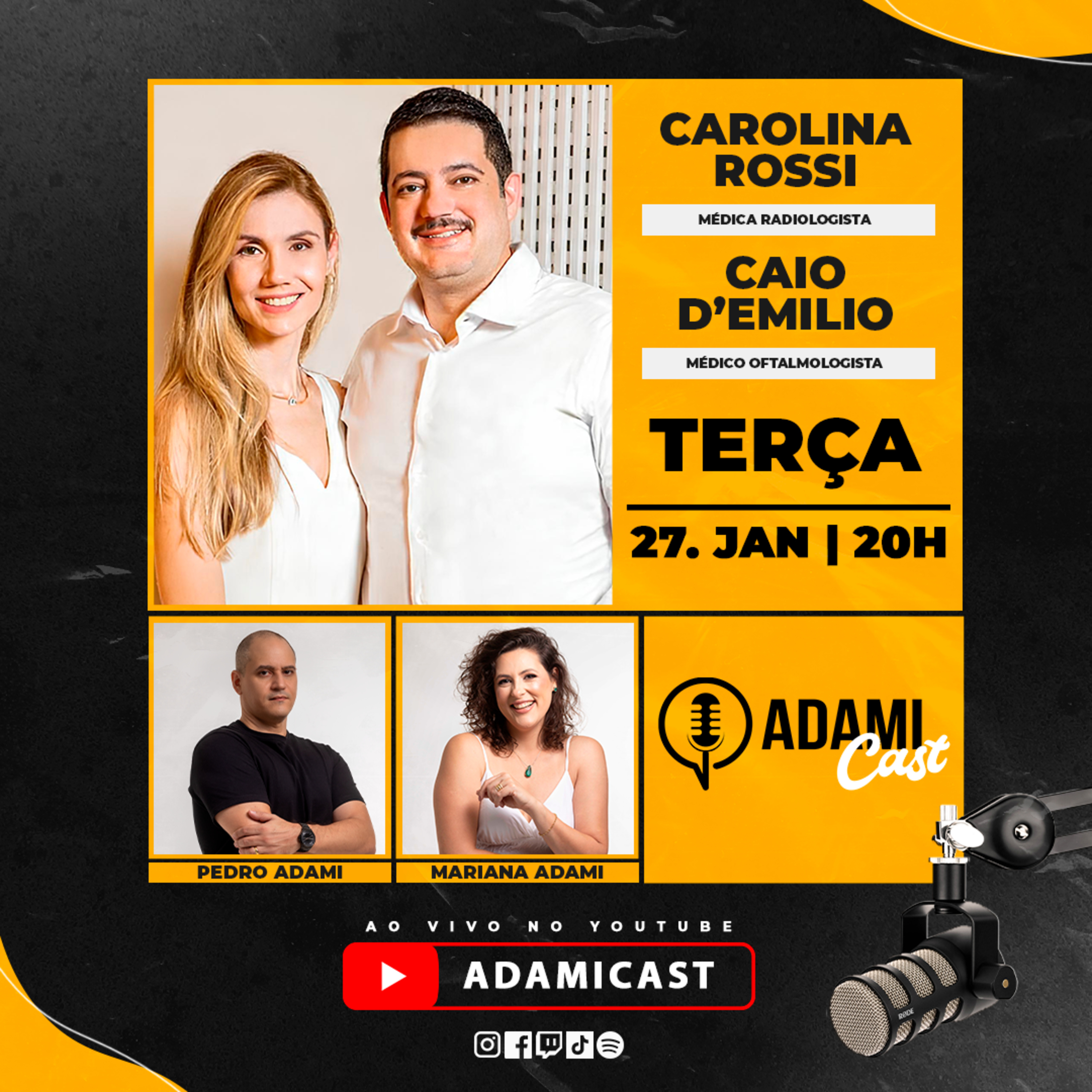 #443 - Carolina Rossi (Rradiologista) e Caio D’Emilio (Oftalmologista) - AdamiCast episode artwork