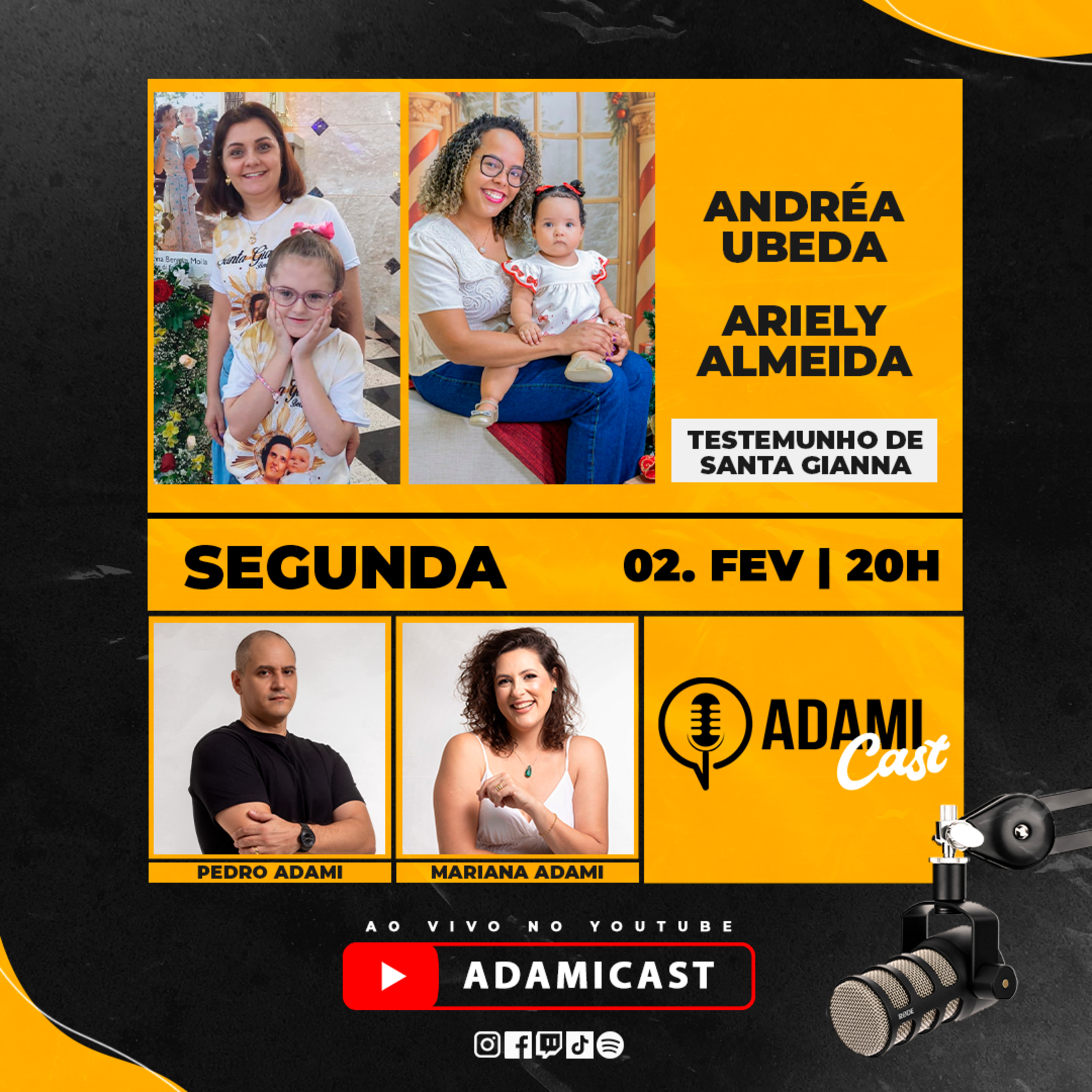 #444 - Andréa Ubeda e Ariely Almeida - Testemunho de Santa Gianna - AdamiCast episode artwork