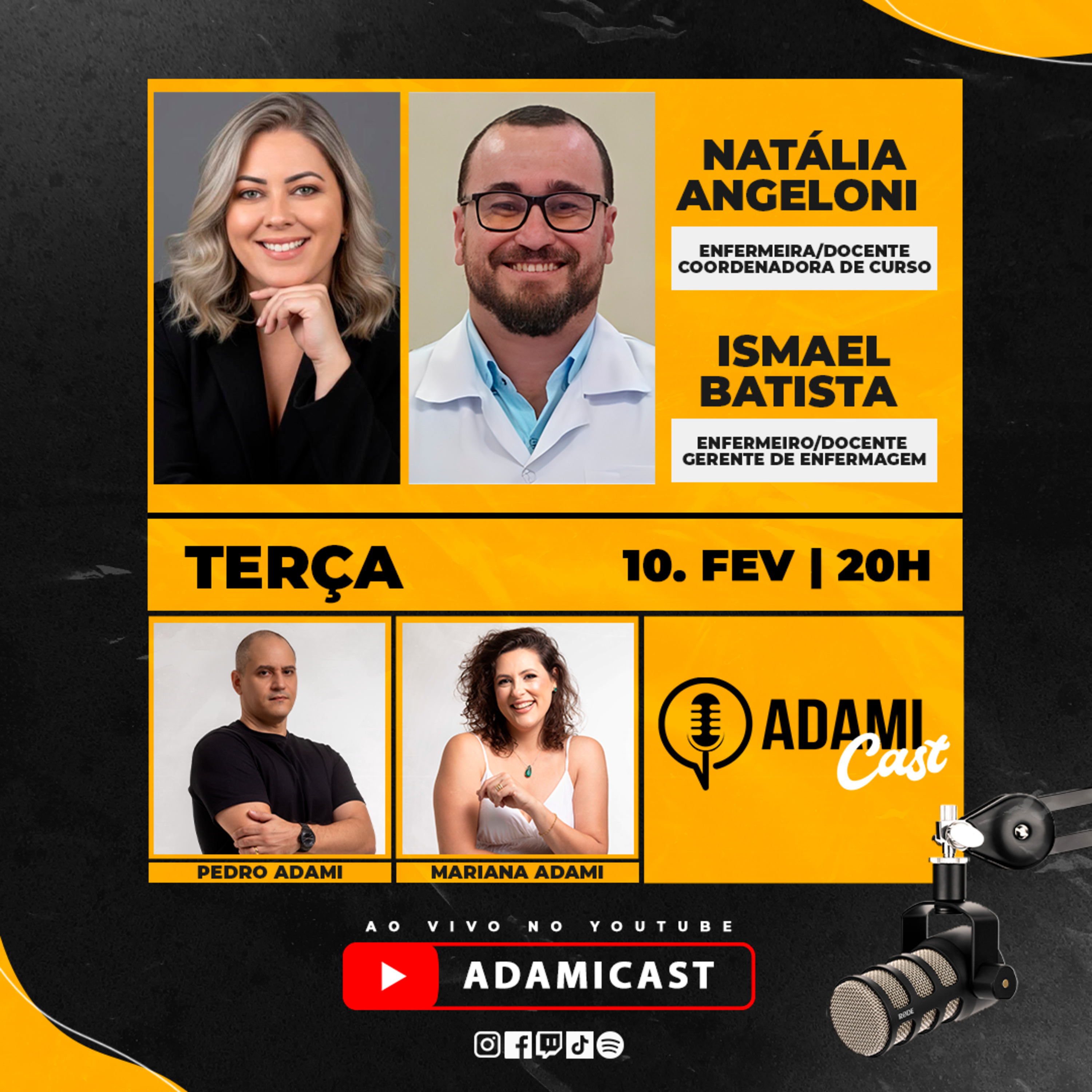 #446 - Natália Angeloni e Ismael Fabiano Batista - Enfermagem Cep/Ume Dracena - AdamiCast episode artwork