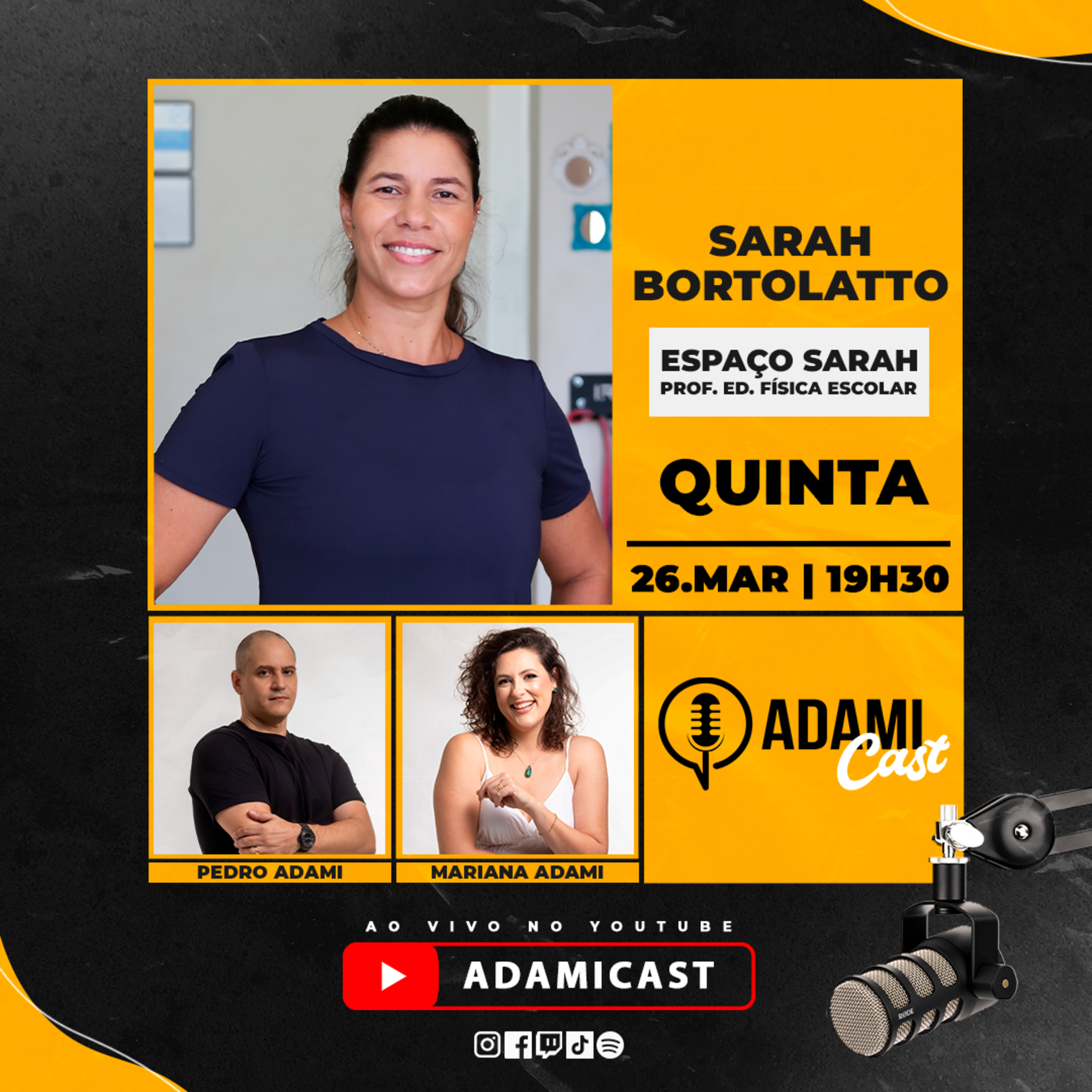 #457 - Sarah Bortolatto - Espaço Sarah e Pf. Educação Física - AdamiCast episode artwork