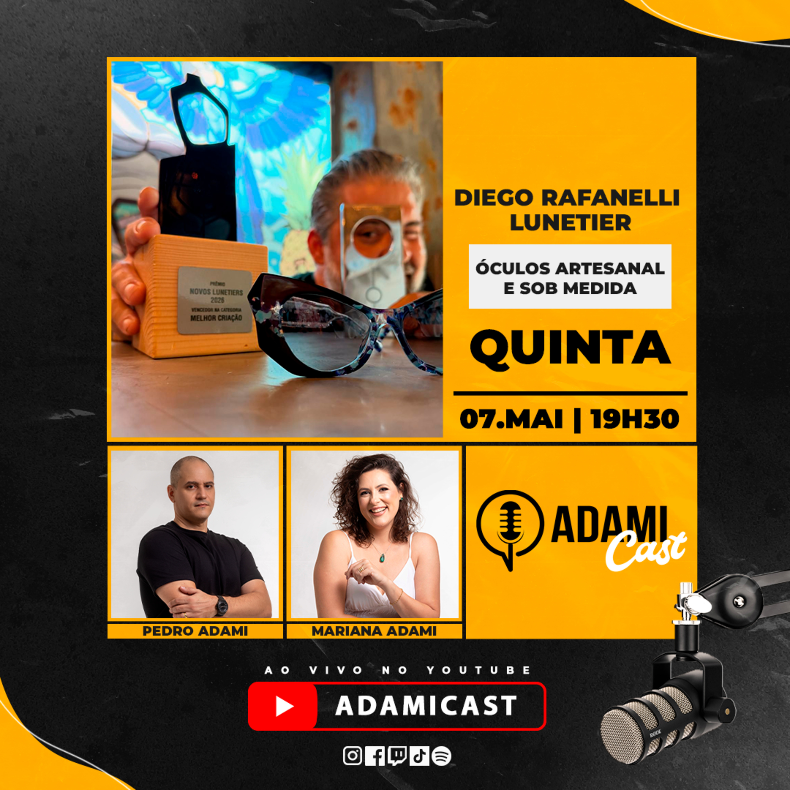 #466 - Diego Rafanelli Lunetier - Óculos Artesanal e Sob Medida - AdamiCast episode artwork