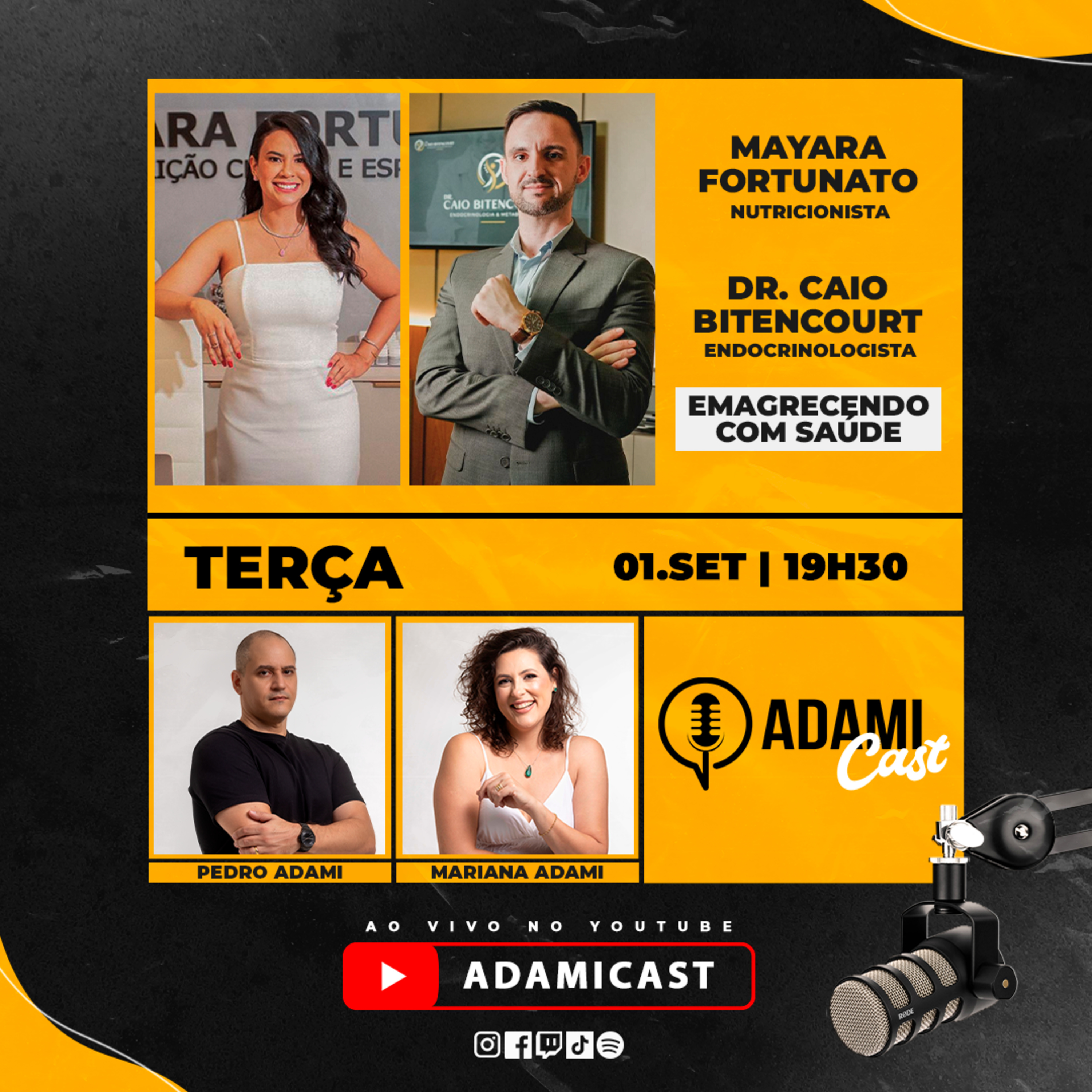 #485 - Mayara Fortunato e Dr. Caio Bitencourt Cordeiro - Emagrecimento Saudável - AdamiCast episode artwork