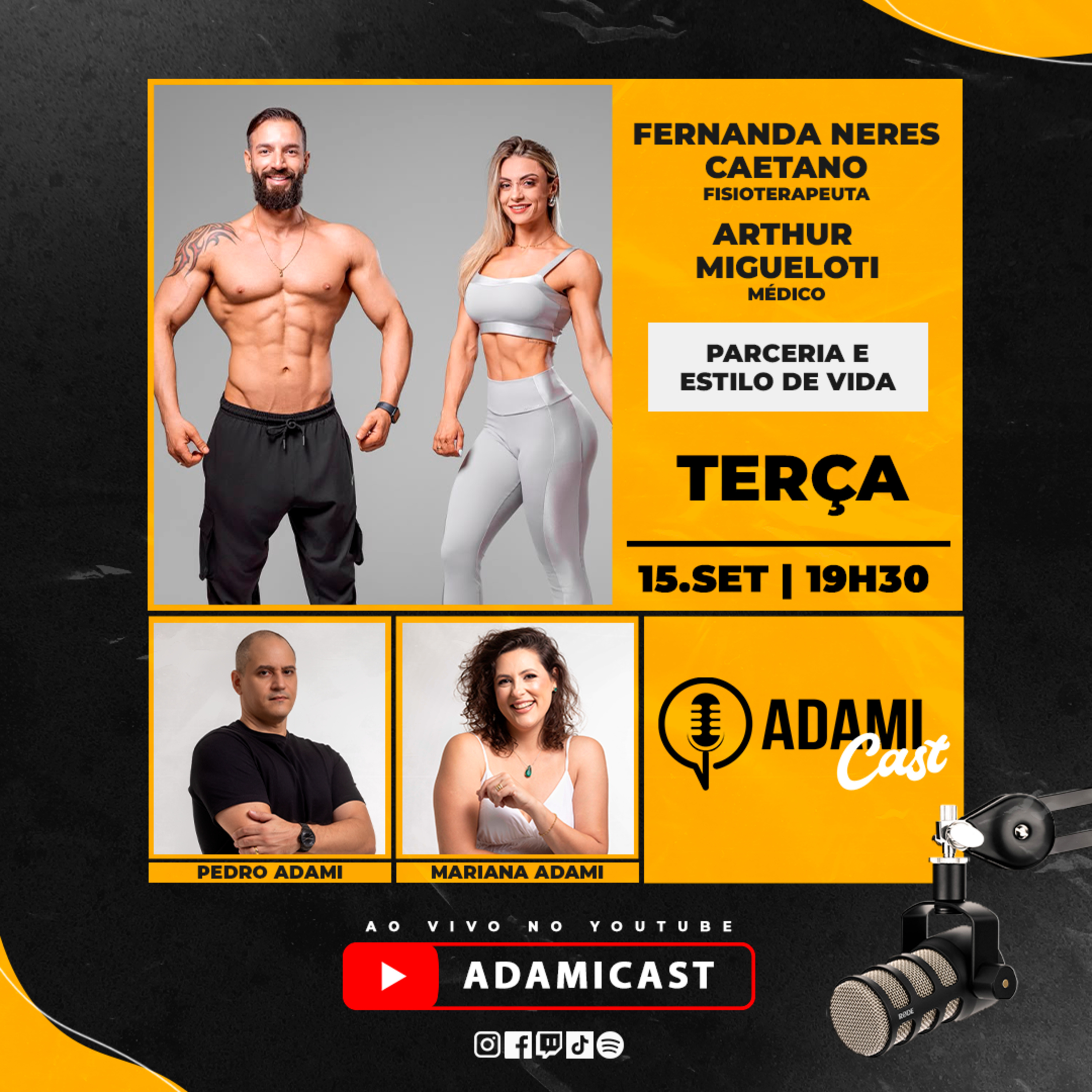 #489 - Fernanda Neres Caetano (Fisioterapeuta) e Arthur Migueloti dos Santos (Médico) - AdamiCast episode artwork