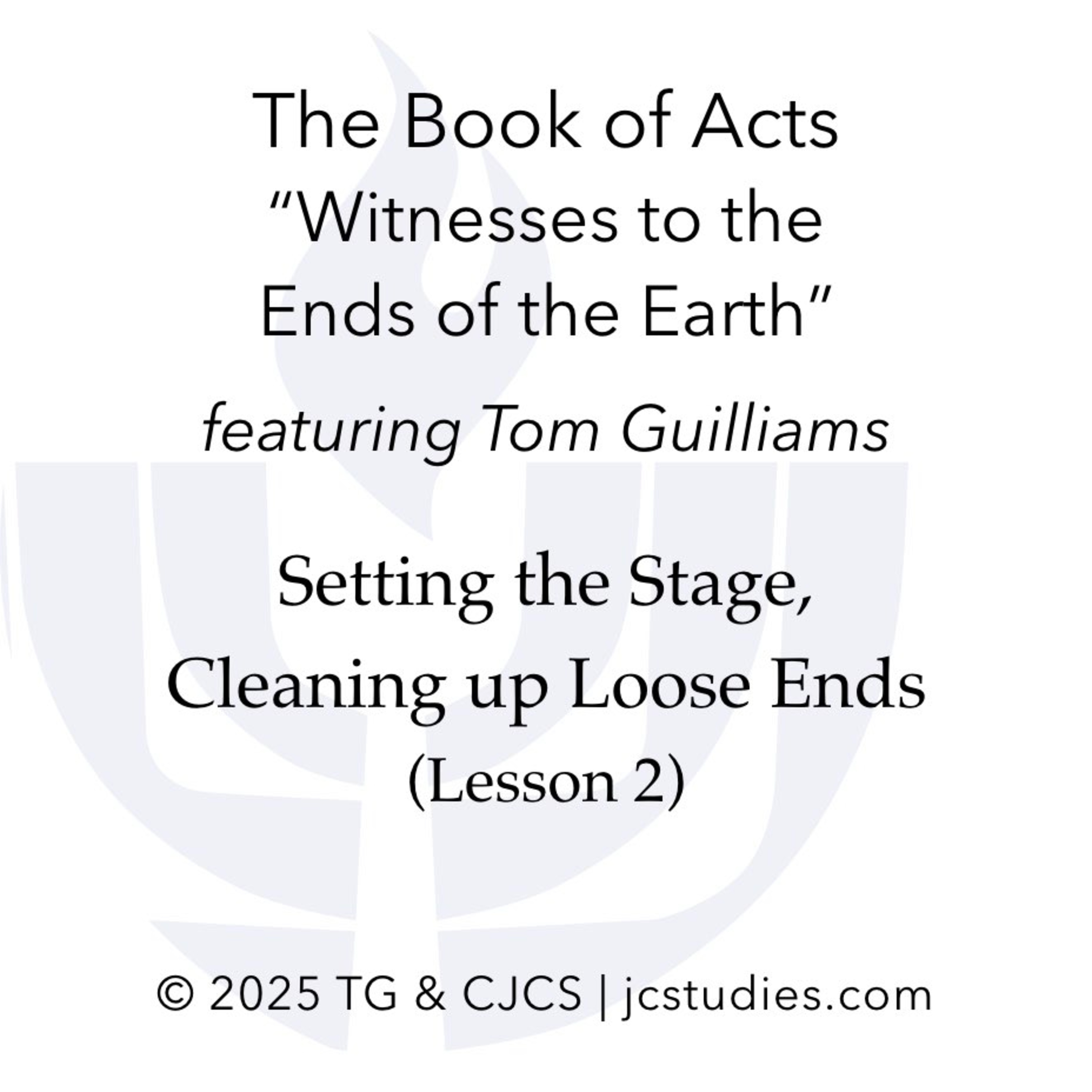 Lesson 2: Setting the Stage, Cleaning up Loose Ends episode artwork