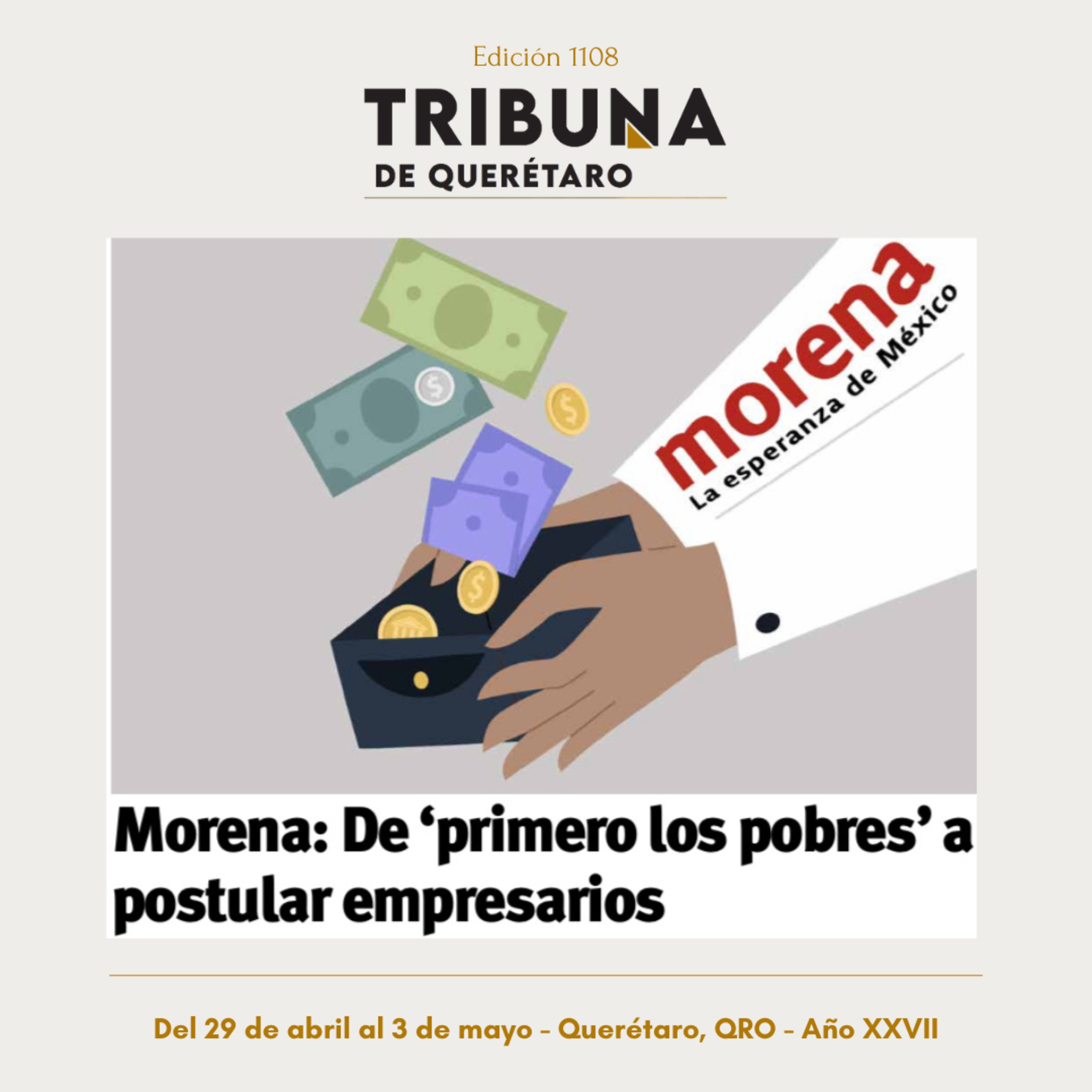 Portada de Tribuna de Querétaro