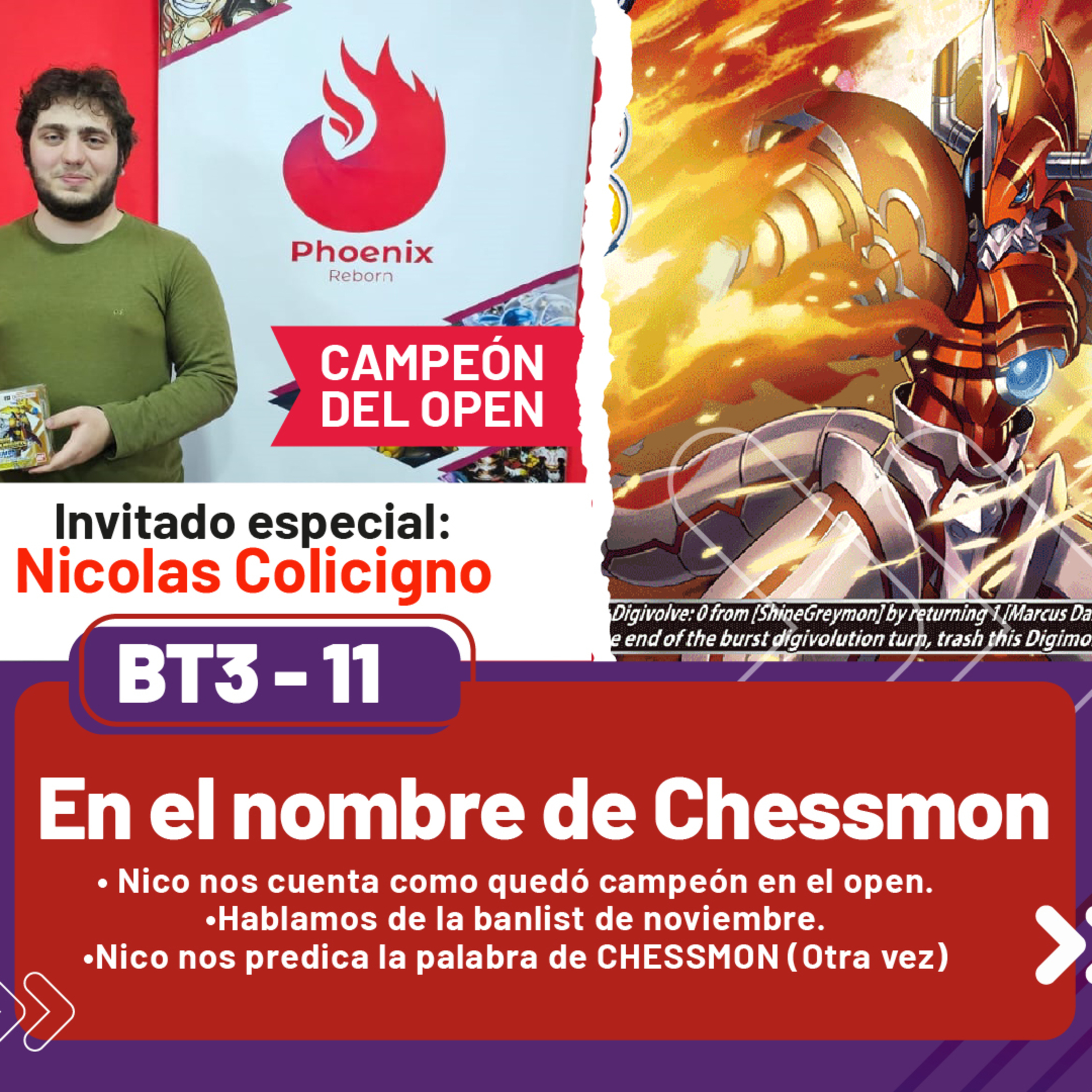 Pokevice Podcast BT3_11 - Crossover Ghostbusters - Nico el campeón del Open - Digimon TCG episode artwork