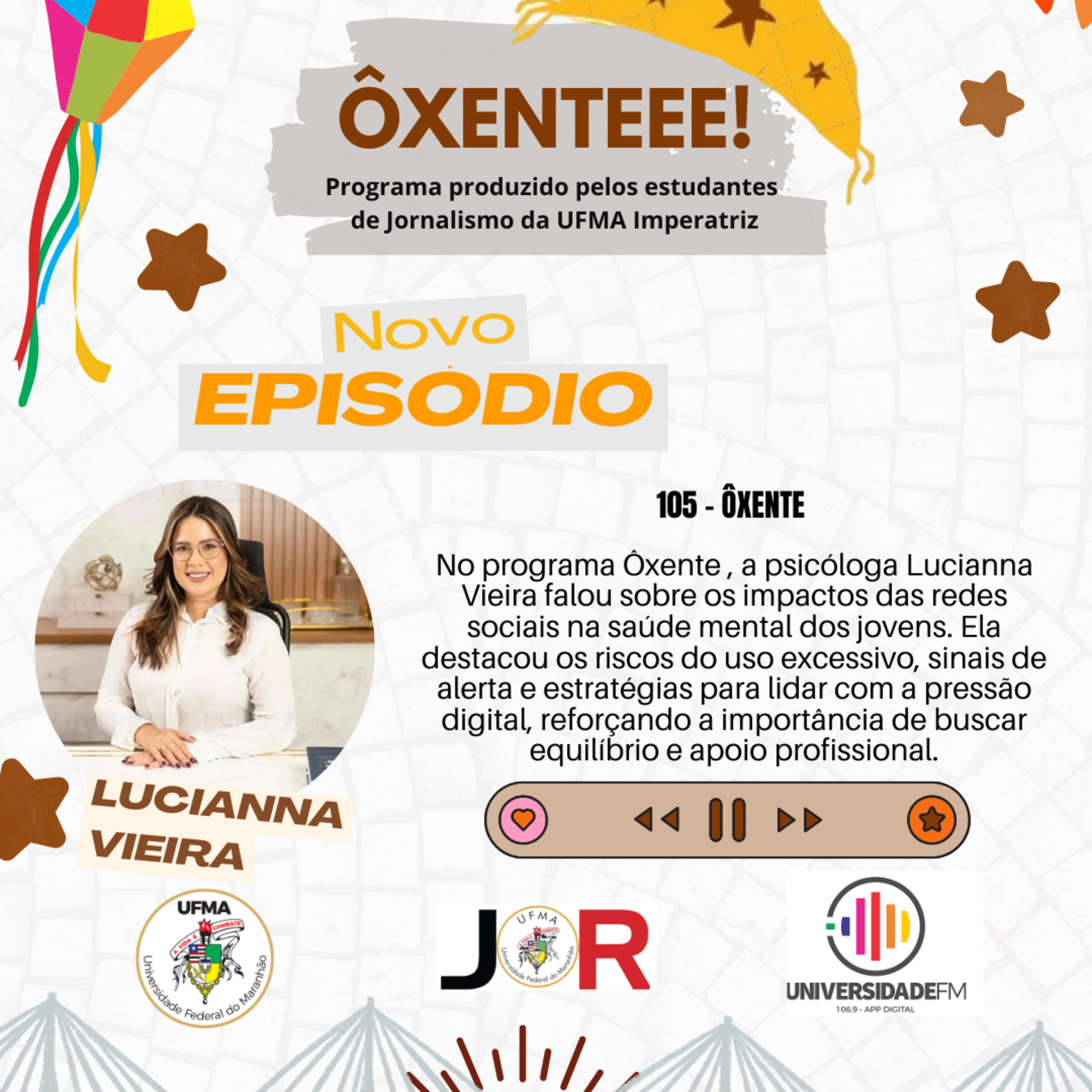 Ôxenteee (Episódio 105) – O perigo das redes sociais para a saúde mental episode artwork