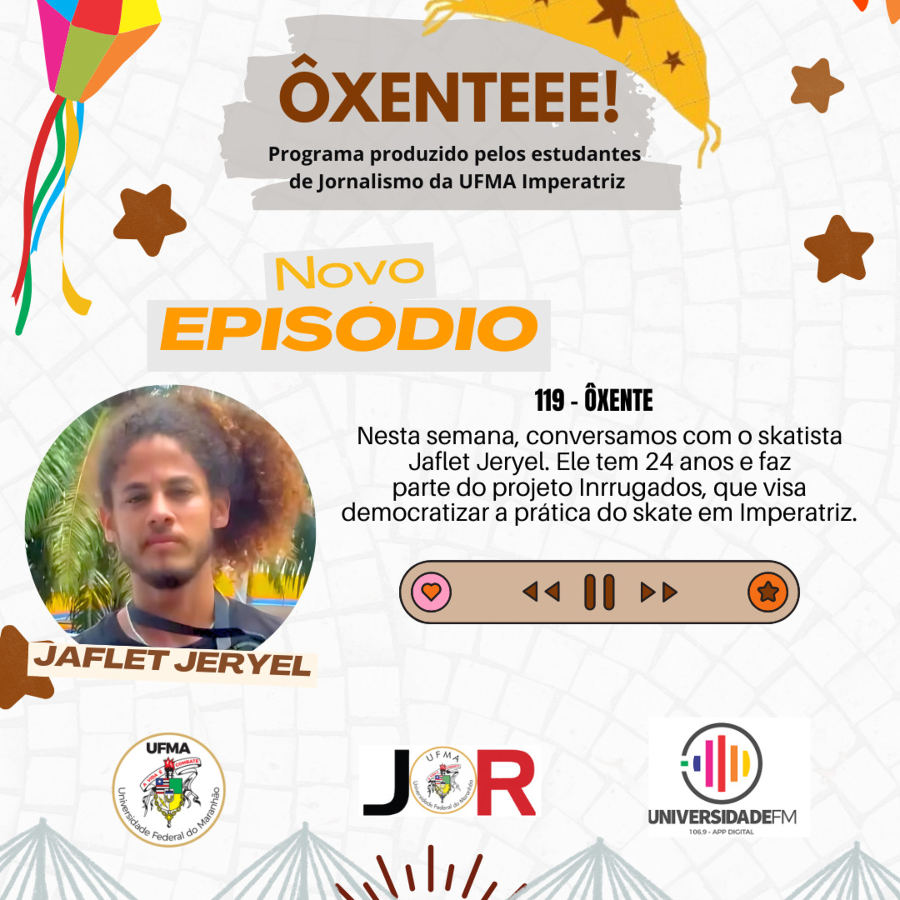 Ôxenteee (Episódio 119) – Projeto Inrrugados quer democratizar a prática do skate em Imperatriz (MA) episode artwork