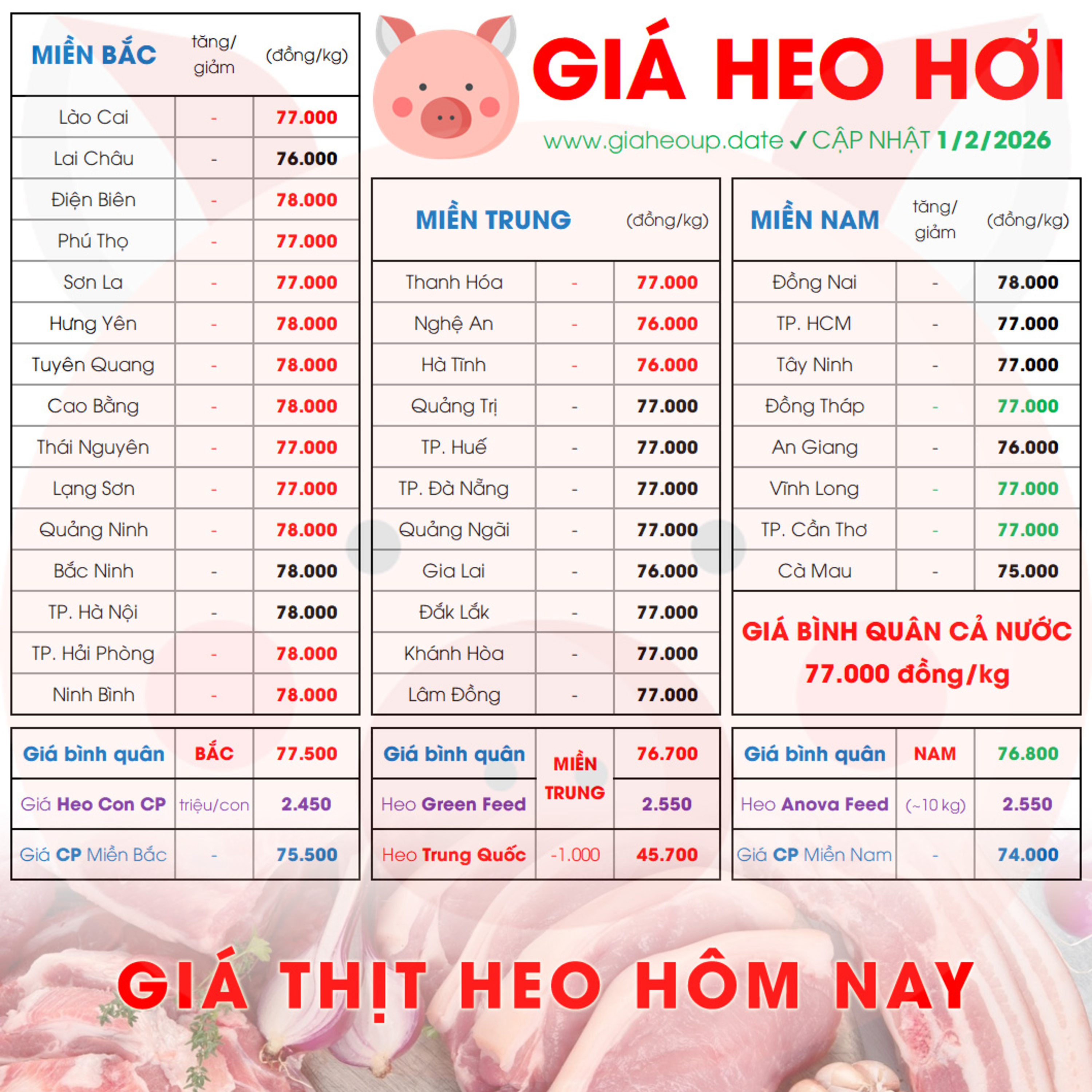 GIÁ LỢN HƠI 1/2/2026 ✅ GIÁ THỊT HEO HÔM NAY & TIN TỨC CHĂN NUÔI #GIAHEOHOI #GIATHITHEO #TET2026 episode artwork