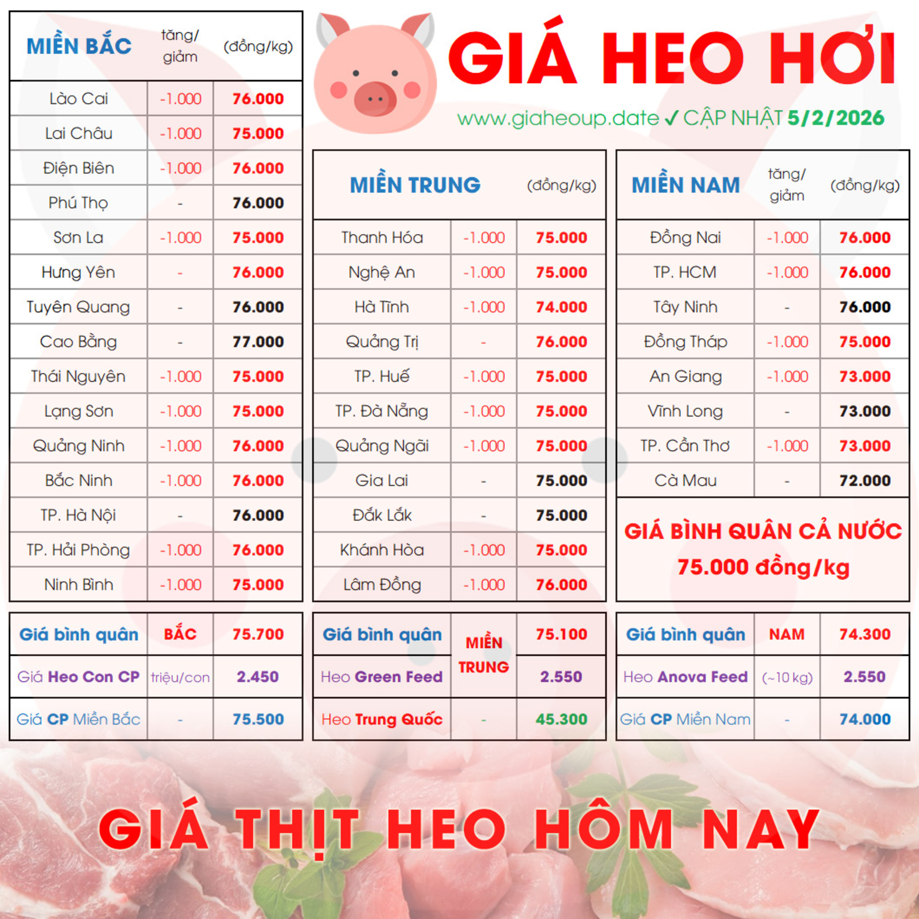 GIÁ LỢN HƠI 5/2/2026 ✅ GIÁ THỊT HEO HÔM NAY & TIN TỨC CHĂN NUÔI #GIAHEOHOI #GIATHITHEO #TET2026 episode artwork