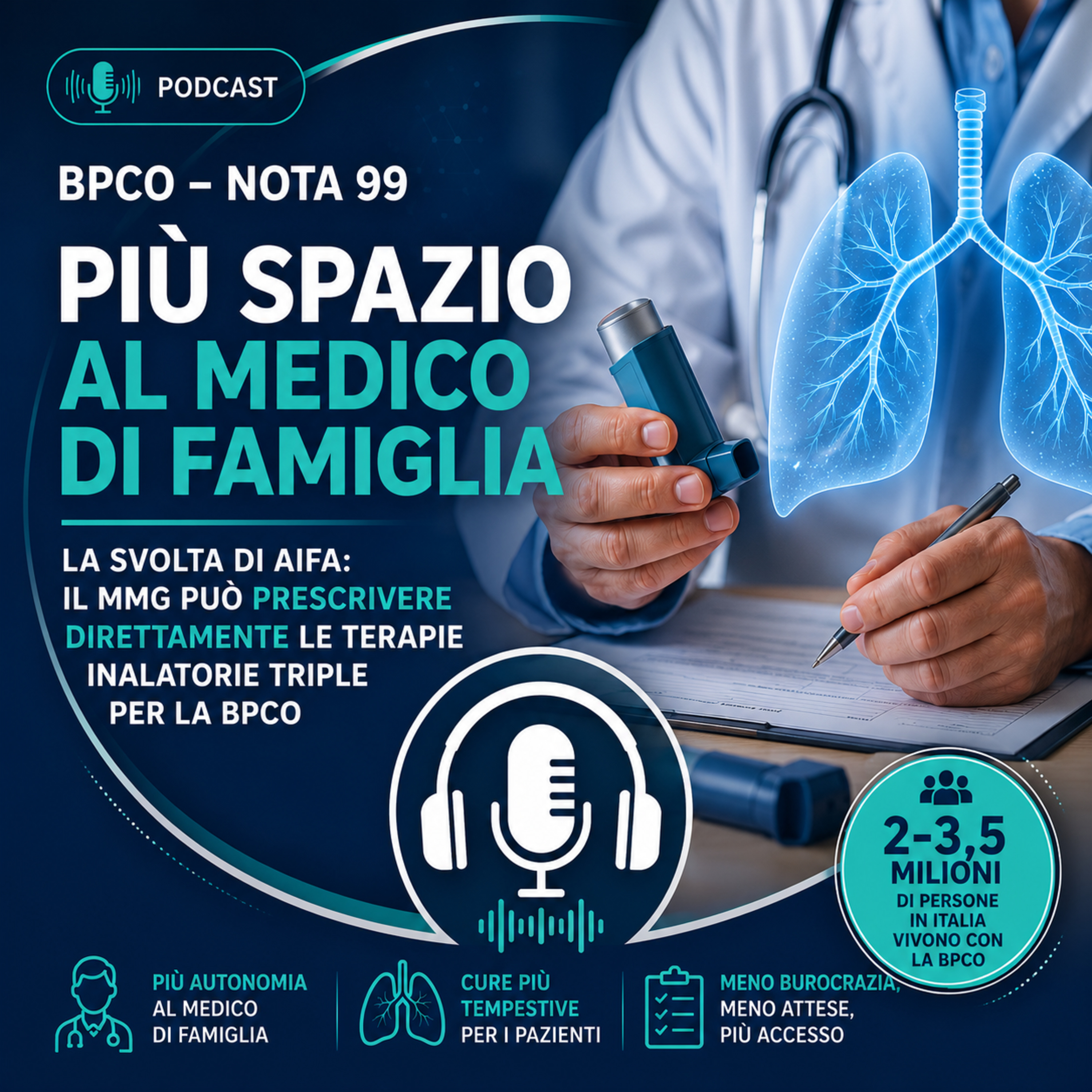 BPCO, Nota 99 AIFA: il medico di famiglia può prescrivere la triplice terapia episode artwork