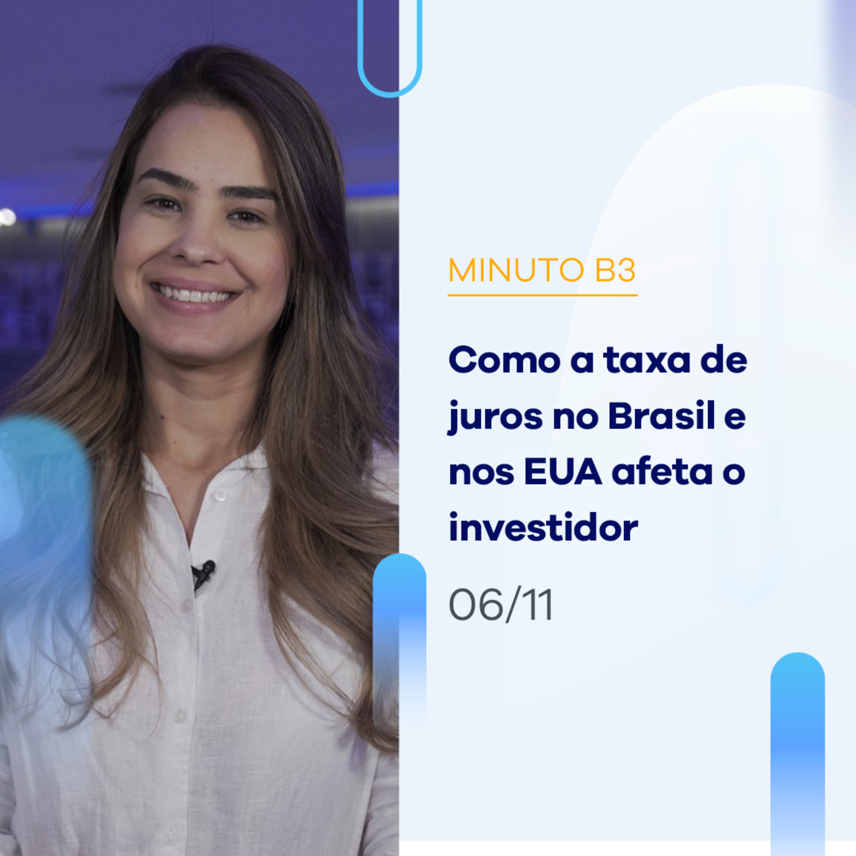 Como taxa de juros no Brasil e nos EUA afeta o investidor | Minuto B3 - 06/11/2023 episode artwork