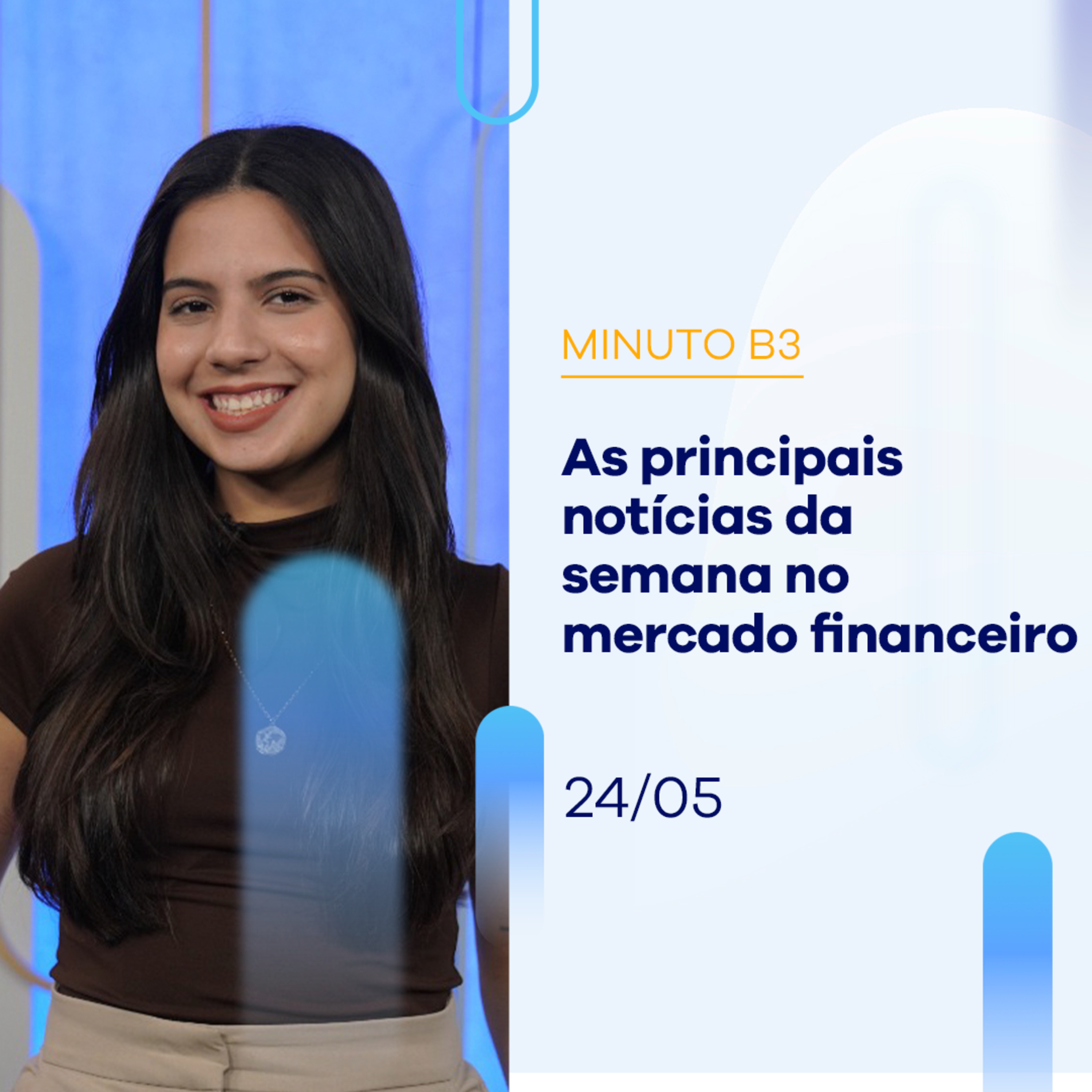 Ibovespa fechou dia com baixa de -0,34%. Acumulado da semana, baixa de -3% | Minuto B3 - 24/05/2024 episode artwork