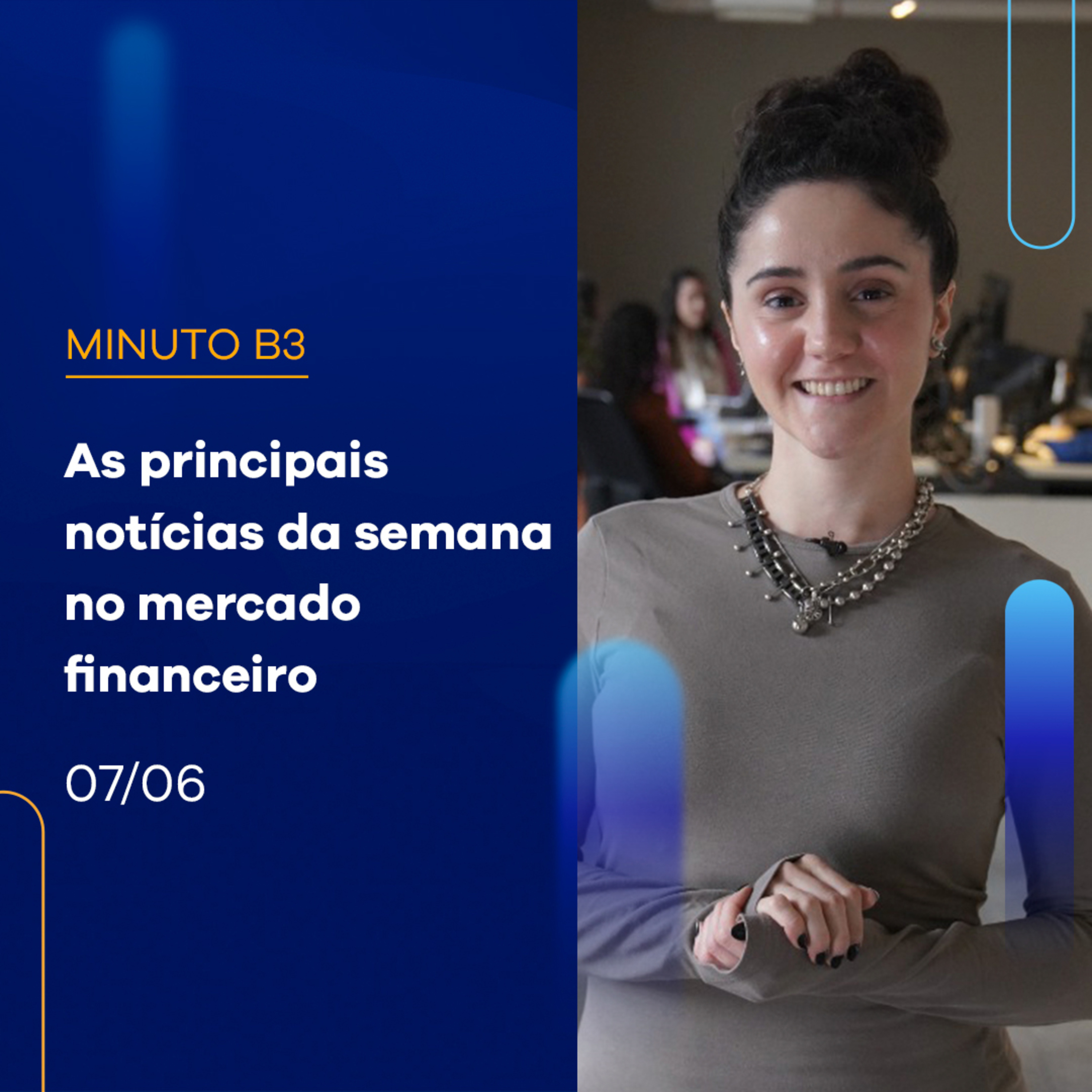 Ibovespa fechou dia com baixa de -1,73%. Acumulado da semana, baixa de -1,09% | Minuto B3-07/06/2024 episode artwork