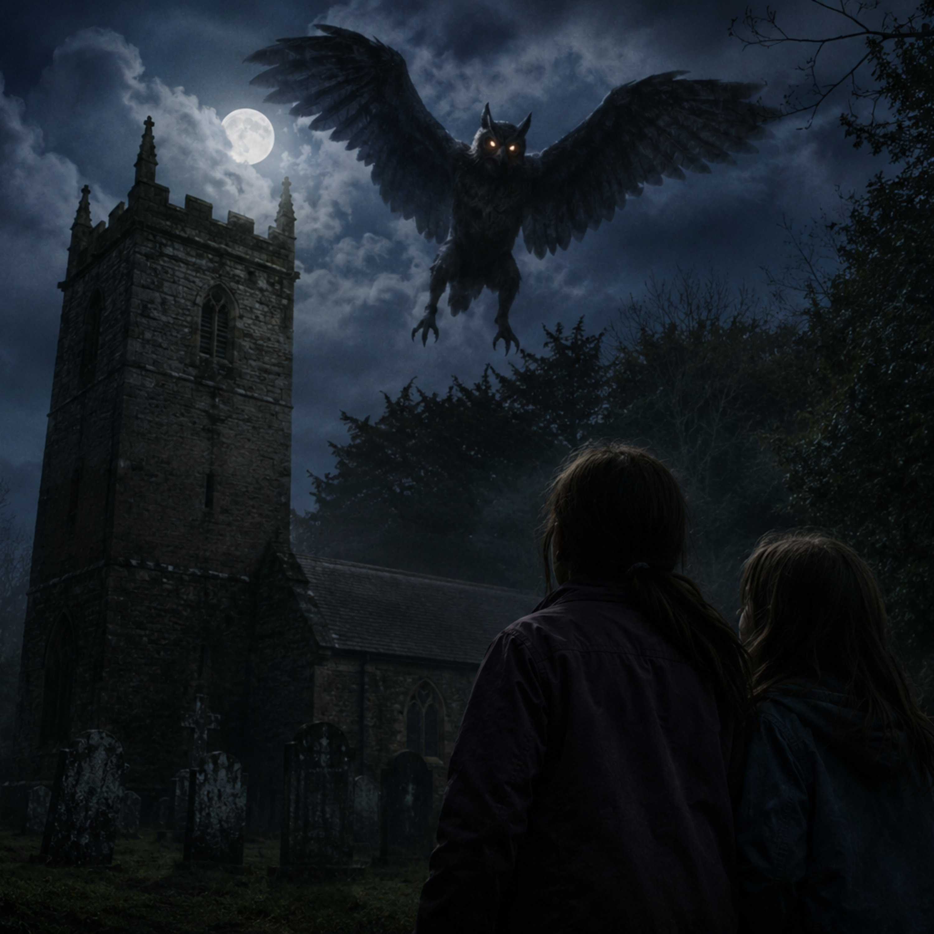 Time between Times Storytelling with Owen Staton. The Owlman of Mawnan Smith  episode artwork