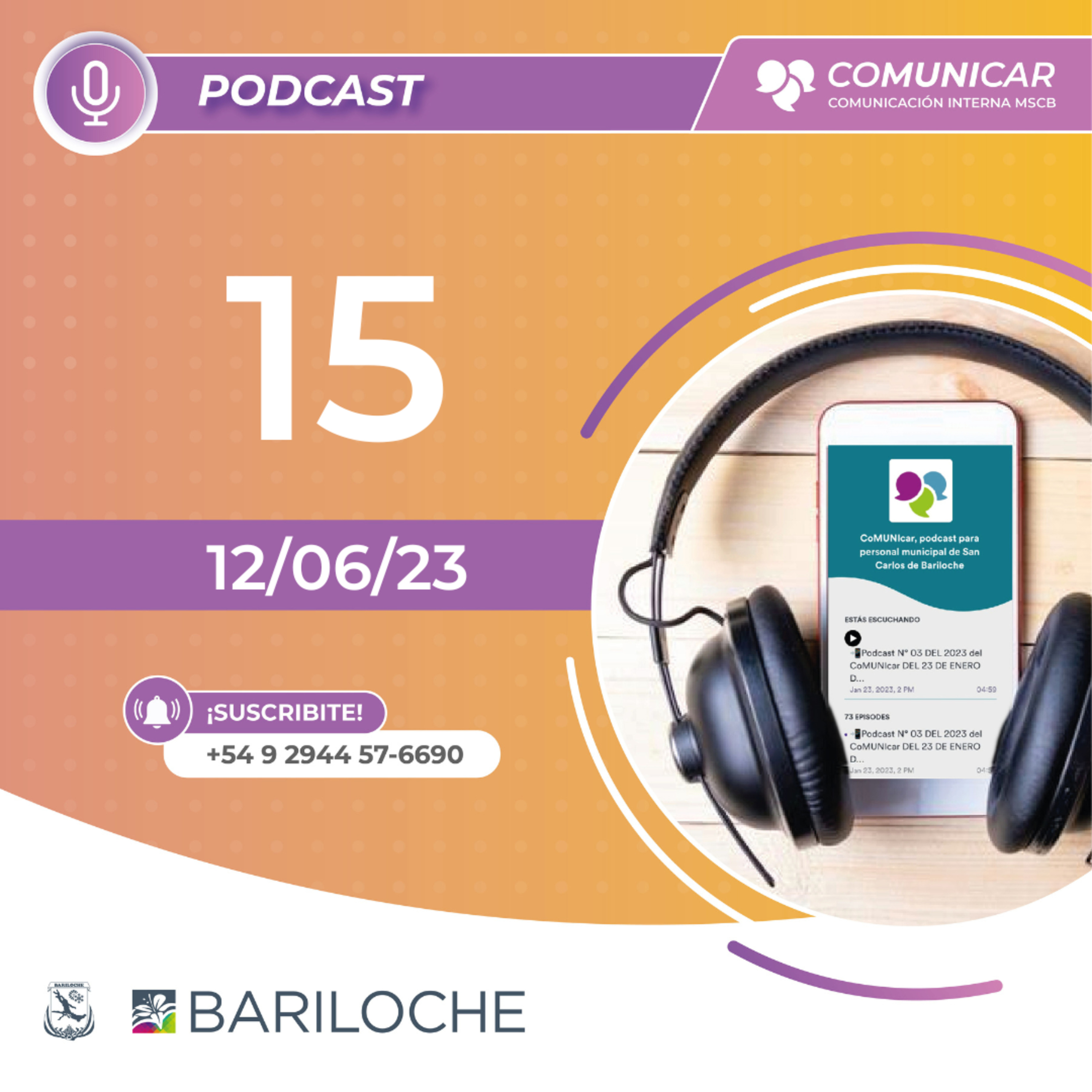 Portada de CoMUNIcar podcast para personal municipal de San Carlos de Bariloche