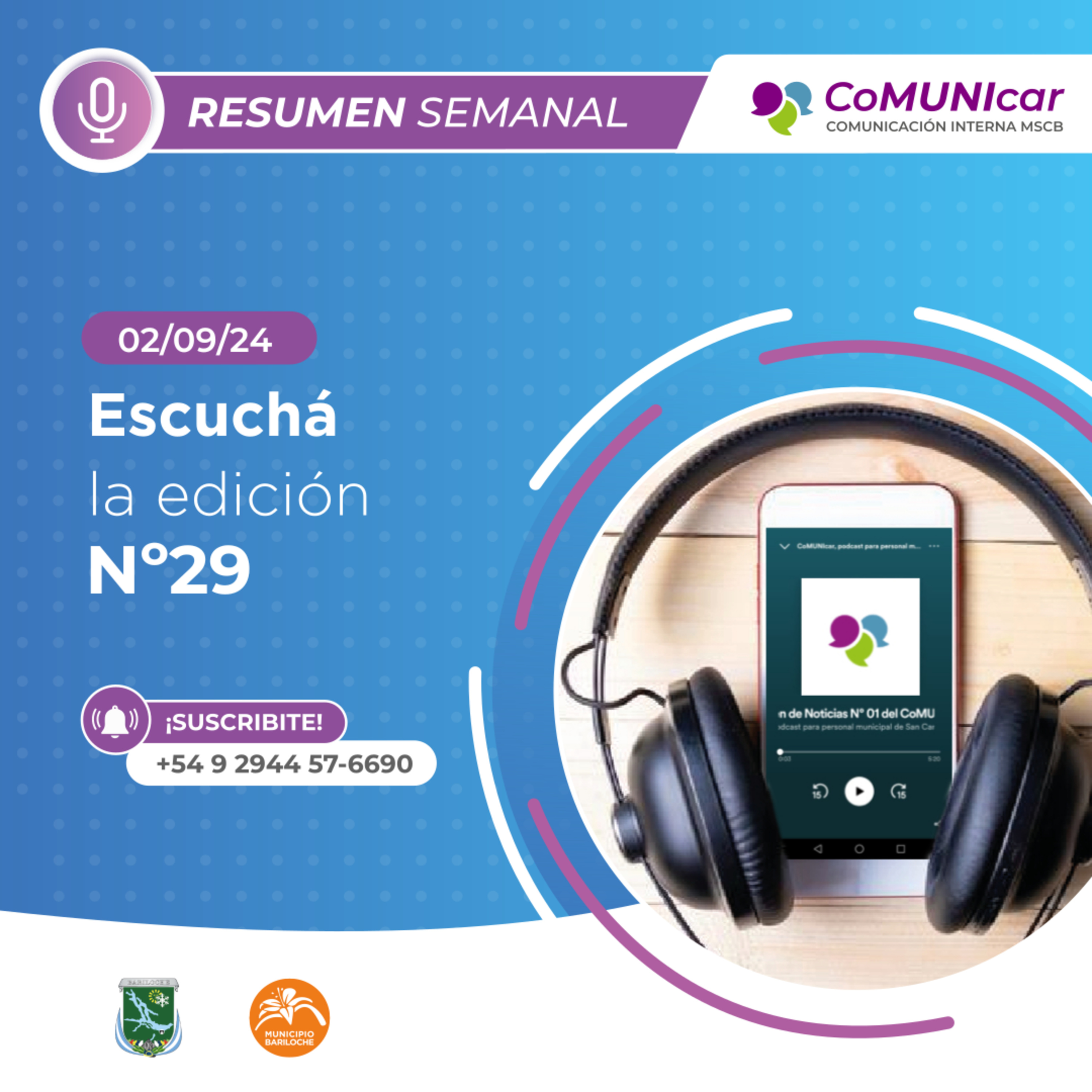 CoMUNIcar podcast para personal municipal de San Carlos de Bariloche