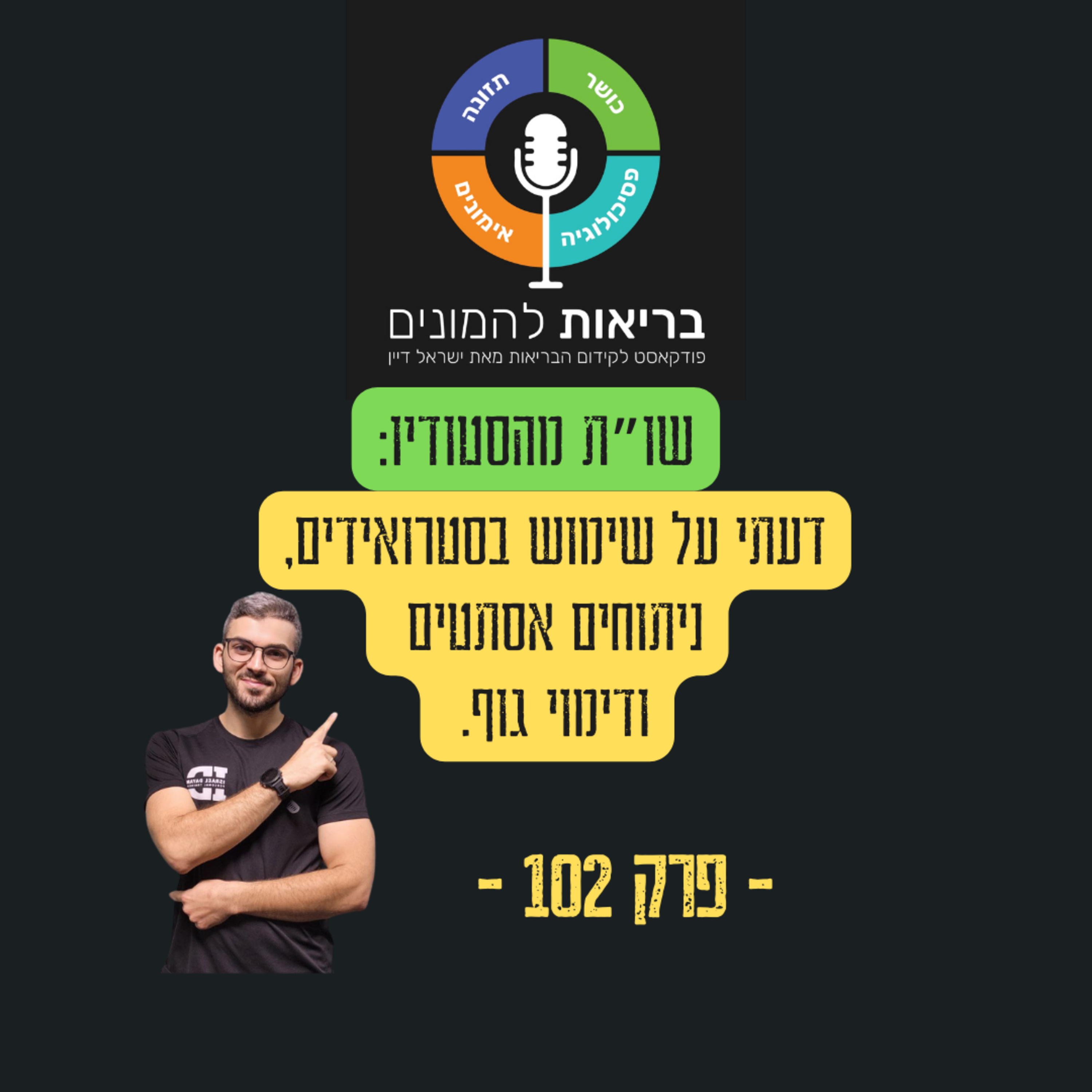 שו”ת מהסטודיו: דעתי על שימוש בסטרואידים, ניתוחים אסתטיים ודימוי גוף - פרק 102#