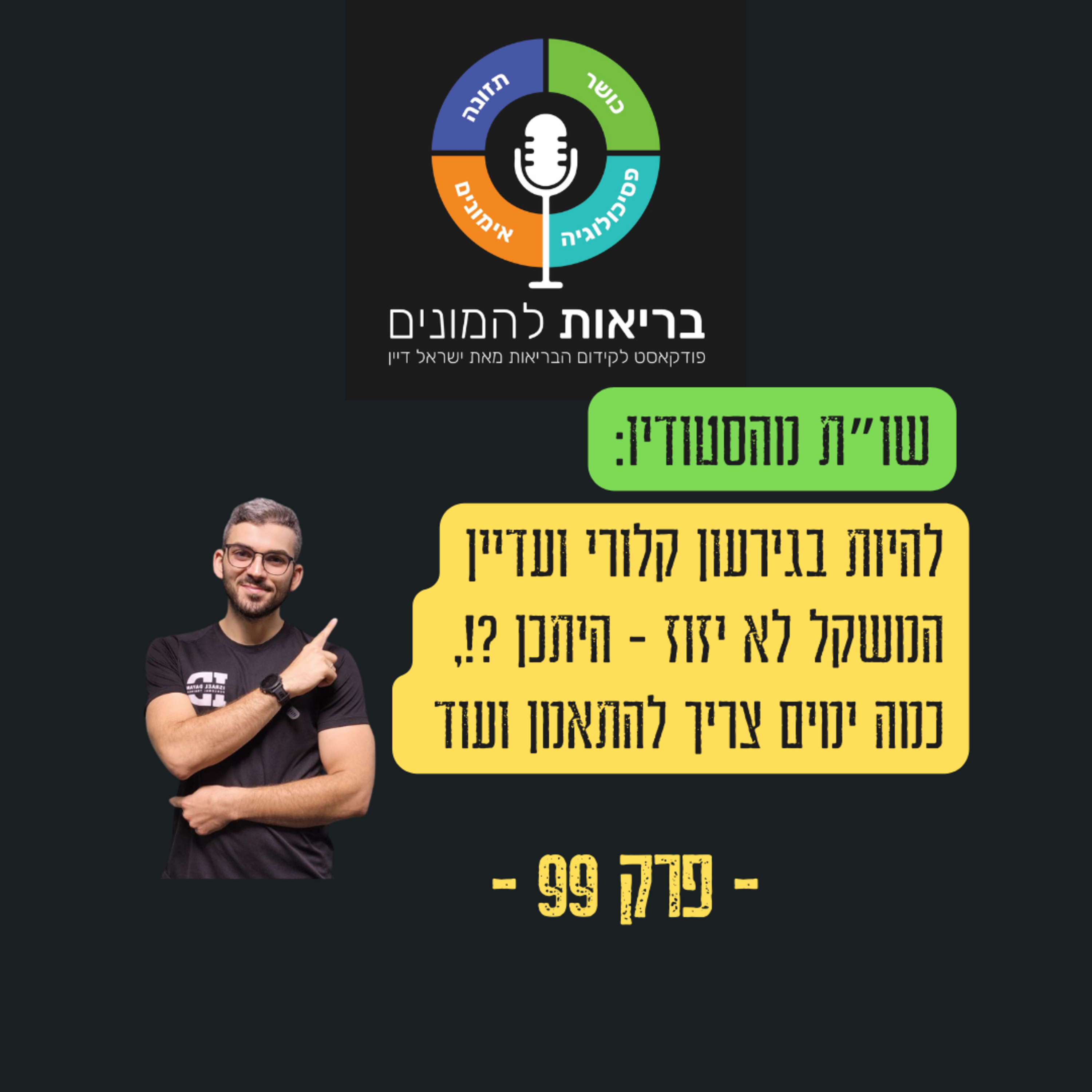 שו"ת מהסטודיו - גירעון קלורי, כמה ימים צריך להתאמן ועוד - פרק 99#