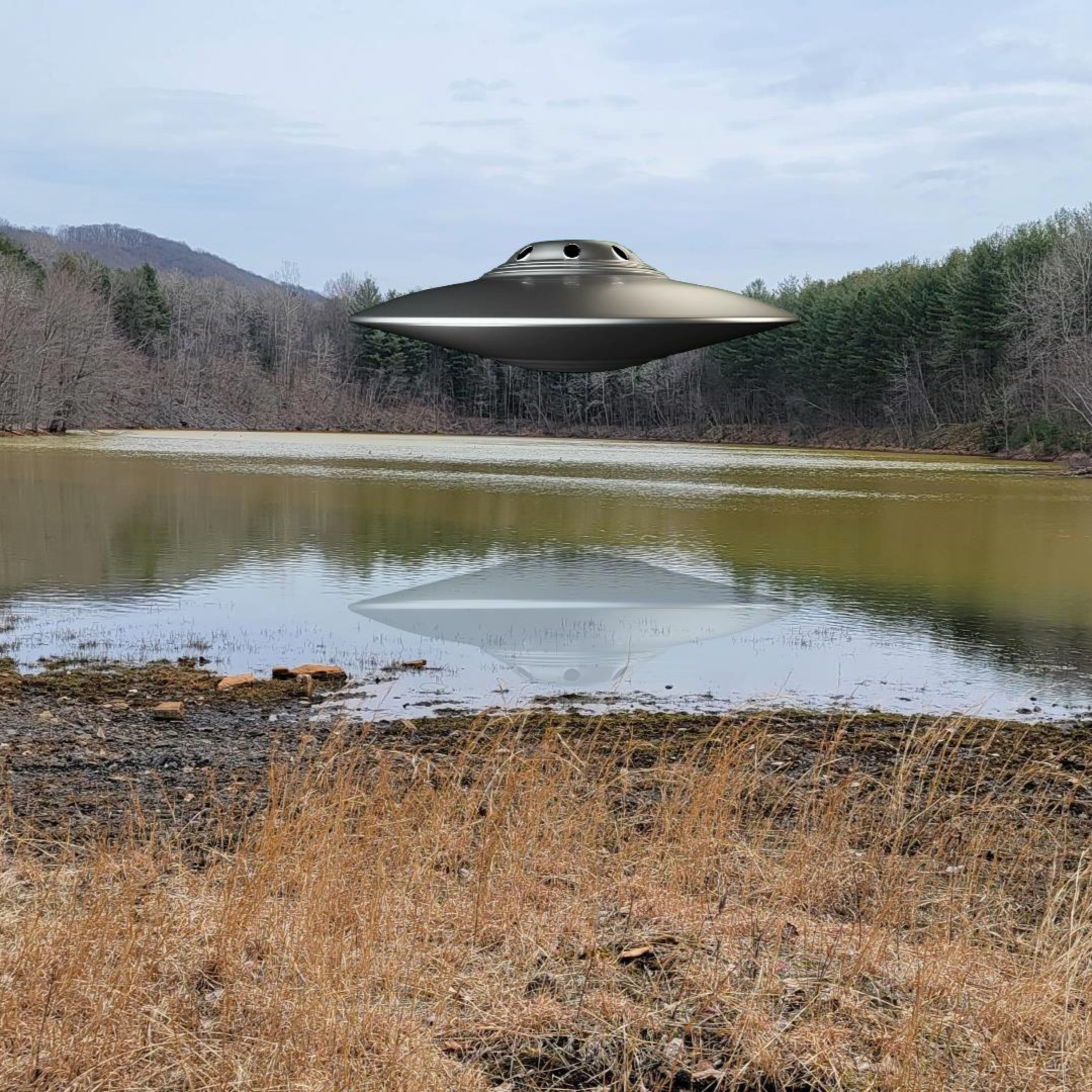 Flying Saucer Seen Emerging from Pennsylvania Water Pit