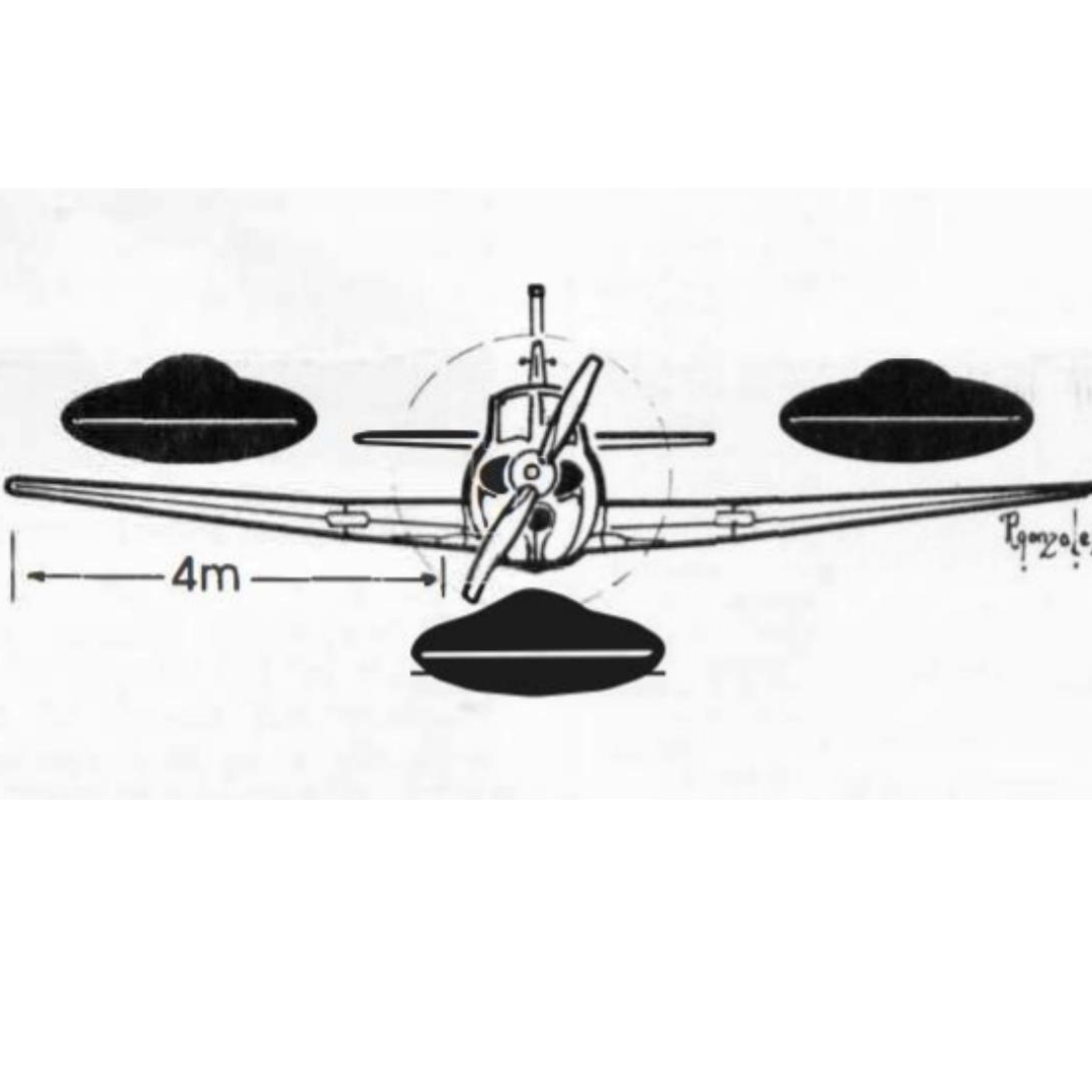 Three Flying Saucers Surround Small Plane, Nearly Crash It