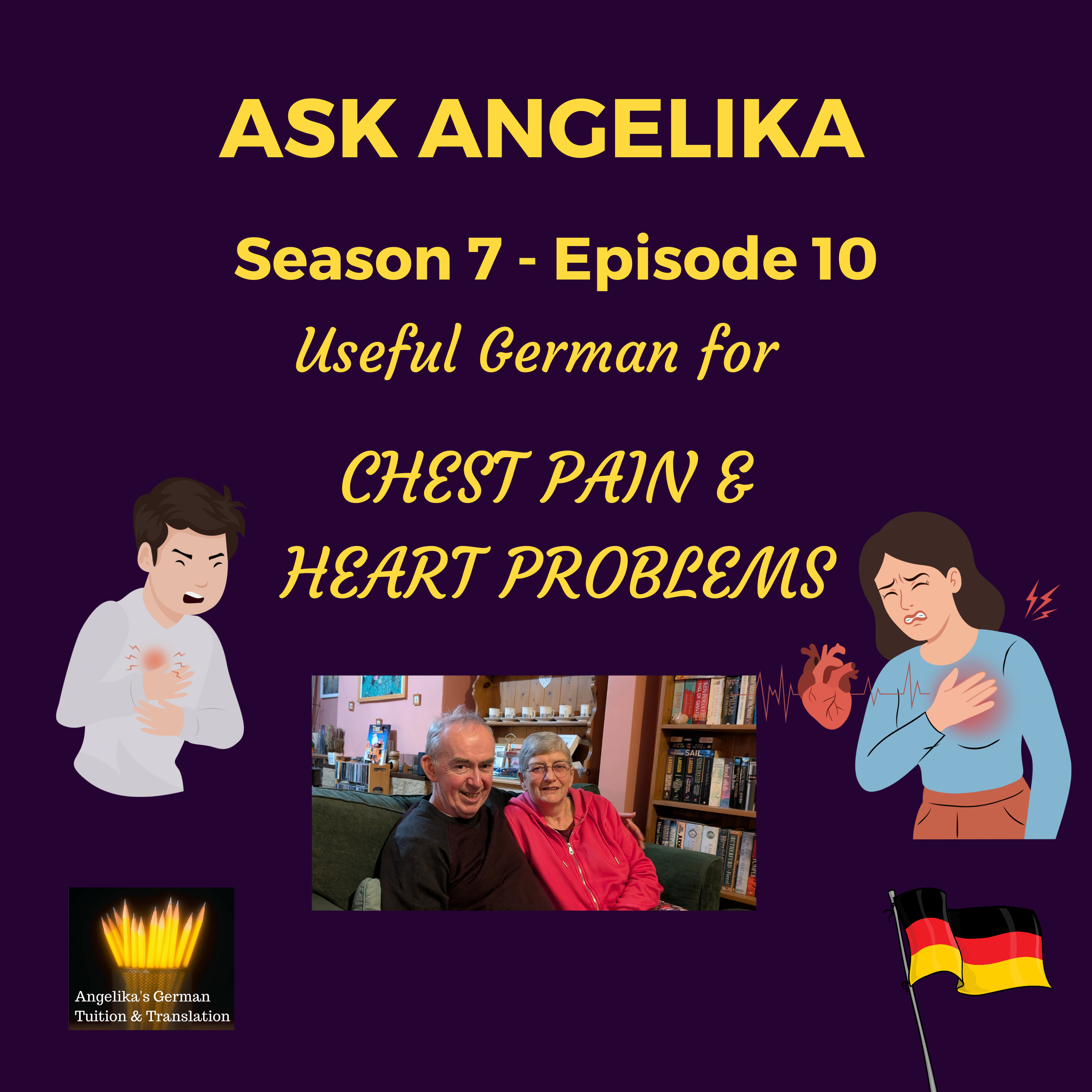 Ask Angelika Season 7 Episode 10 - Useful German for chest pain & heart problems episode artwork