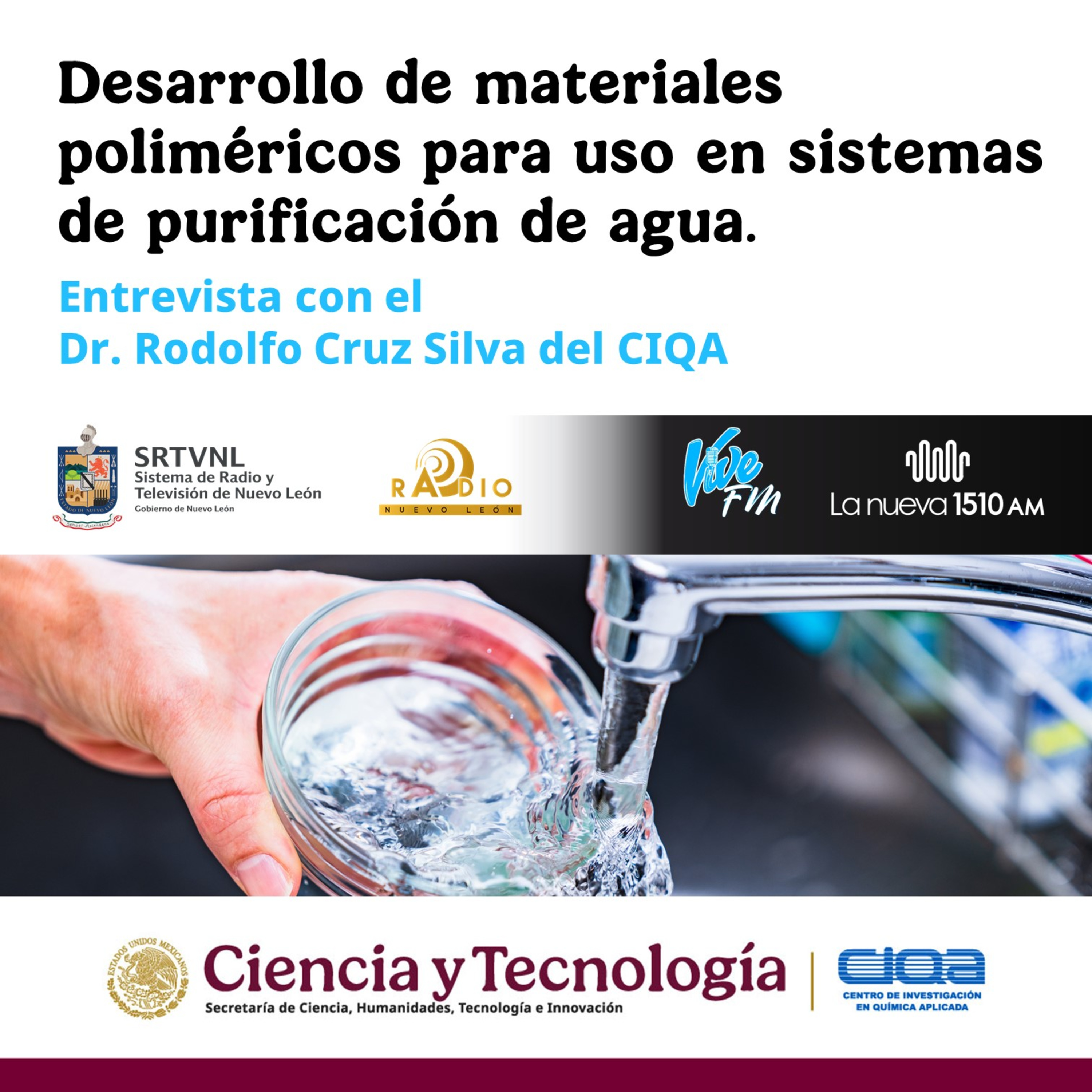 Entrevista en el programa UNIVERSO XXI: Desarrollo de materiales poliméricos para uso en sistemas de purificación de agua.