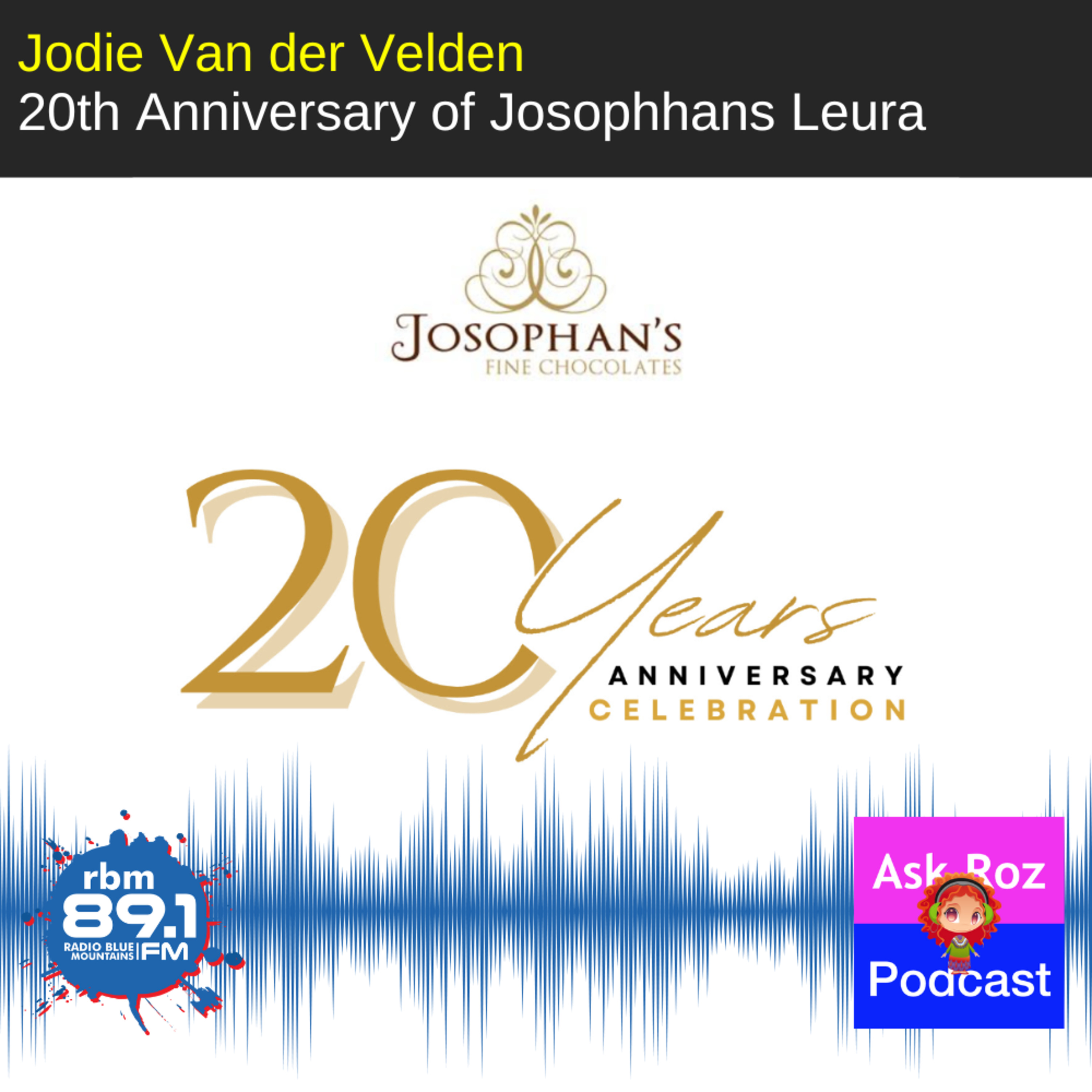 Jodie Van der Velden from Josophhans Fine Chocolates about their 20th Anniversary episode artwork
