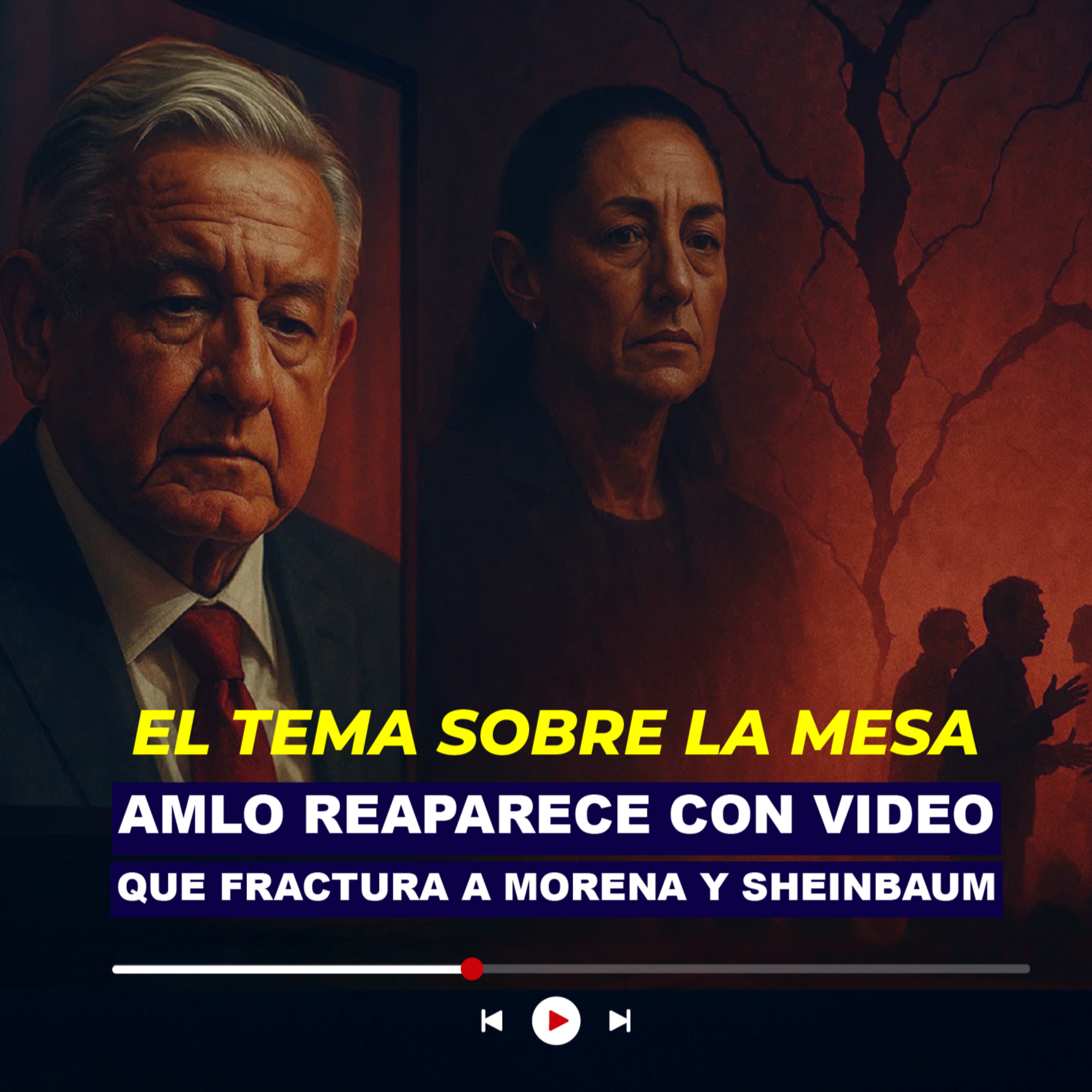 AMLO reaparece con videoque fractura a Morena y Sheinbaum episode artwork