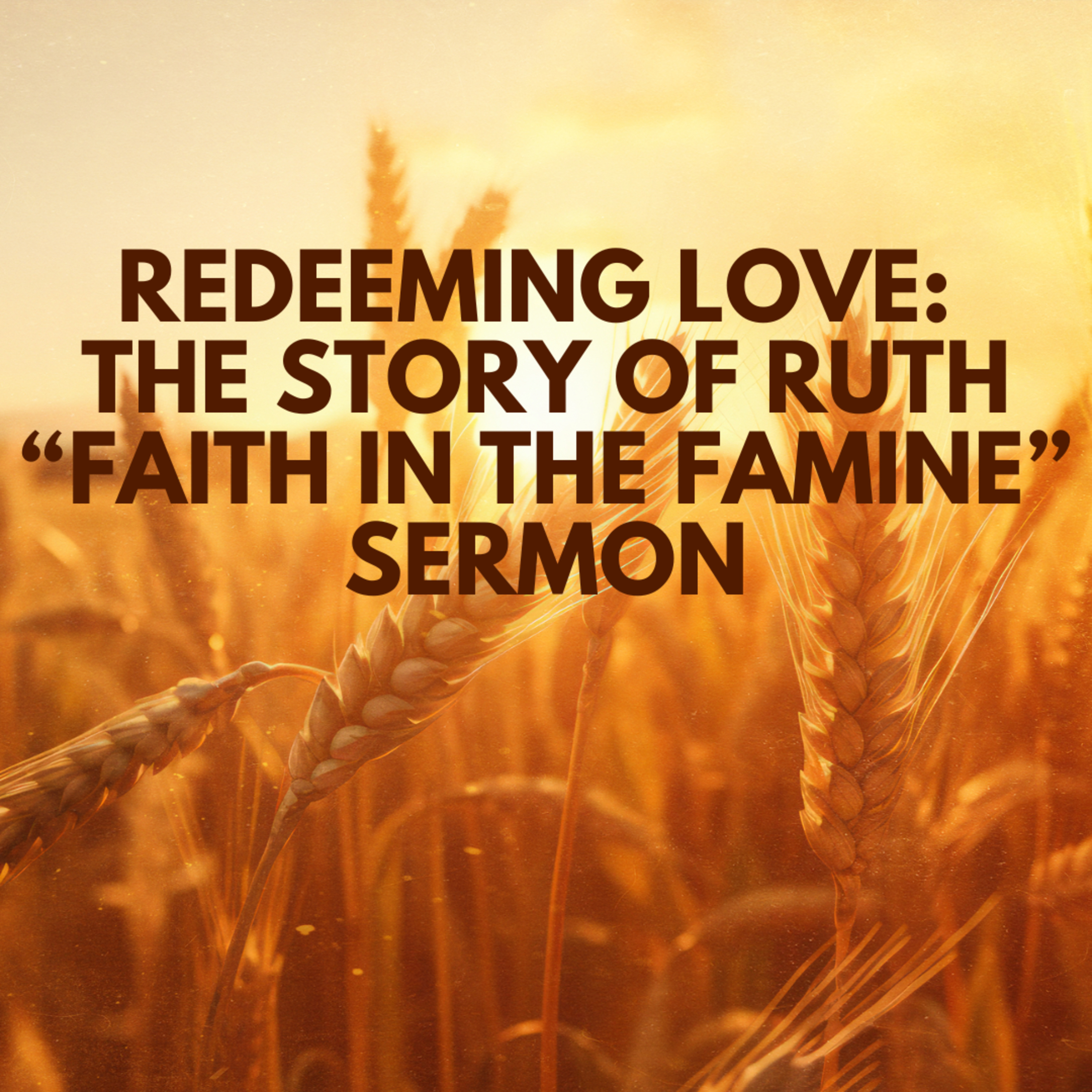 "Redeeming Love: The Story of Ruth (Faith in the Famine)" Sermon by Pastor Mark Hunt Recorded on September 7, '25 episode artwork