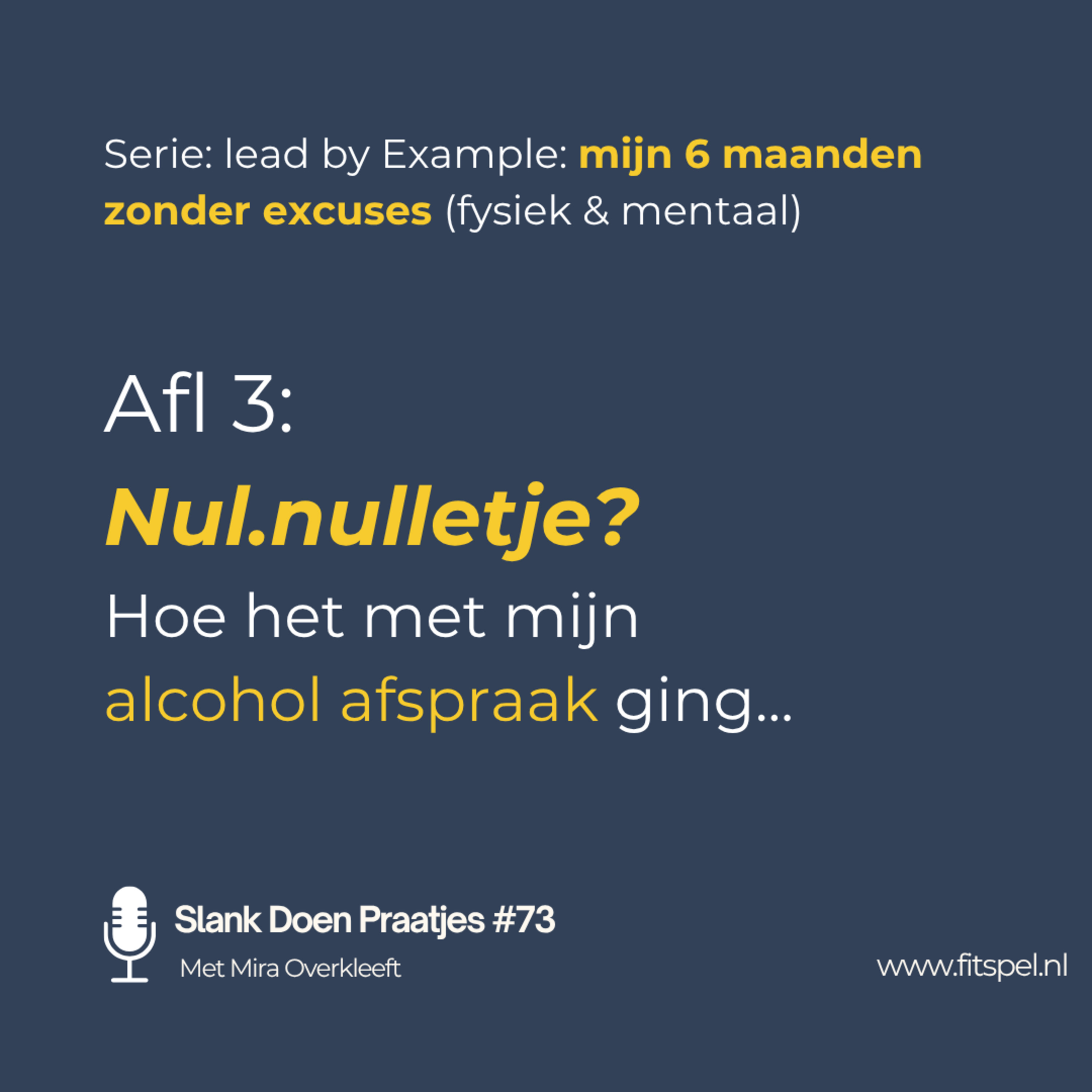 #73: Afl. 3: Nul.nulletje? Hoe het met mijn alcohol afspraak ging...
