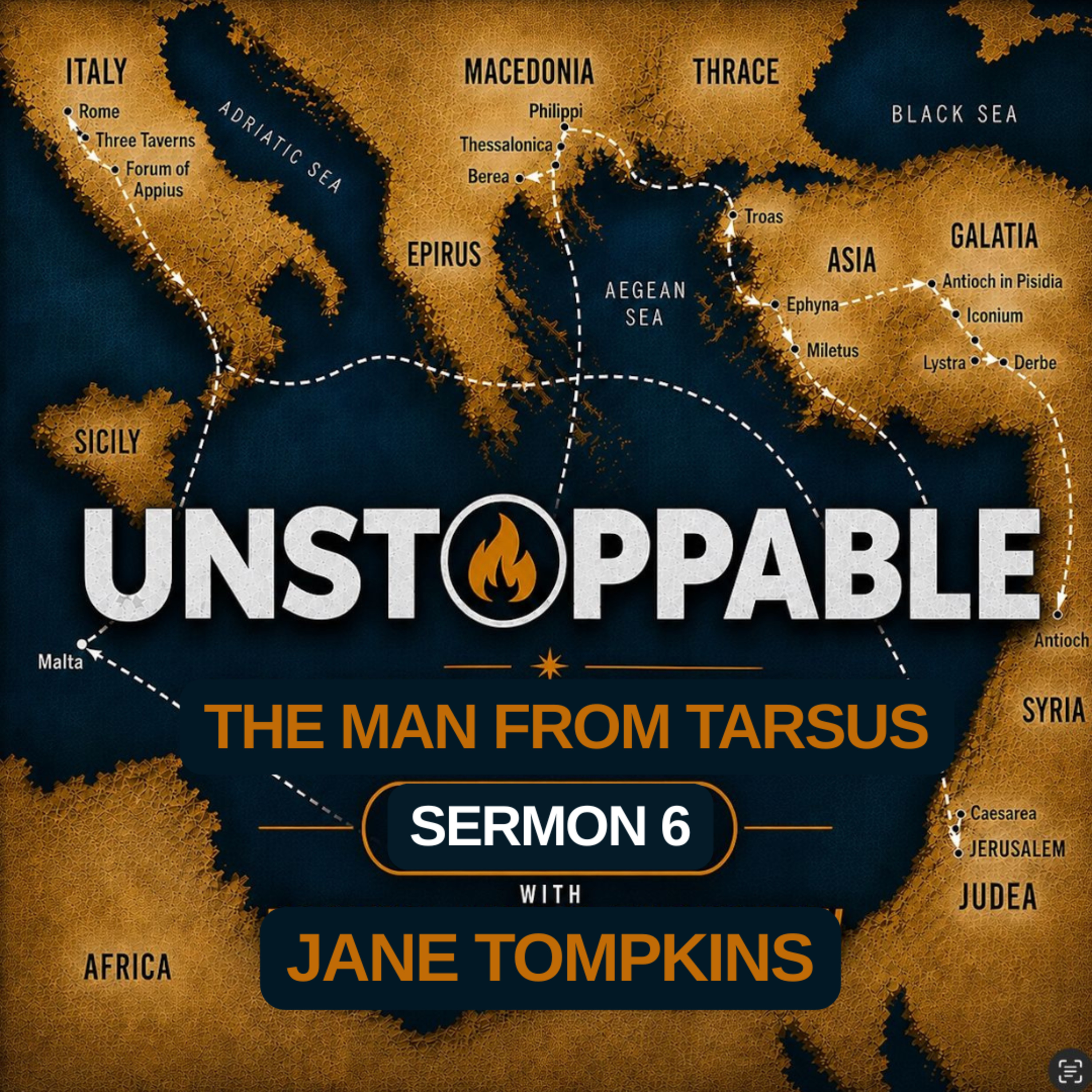 21-06-2026 - UNSTOPPABLE SERIES: THE MAN FROM TARSUS (6) - Jane Tompkins episode artwork