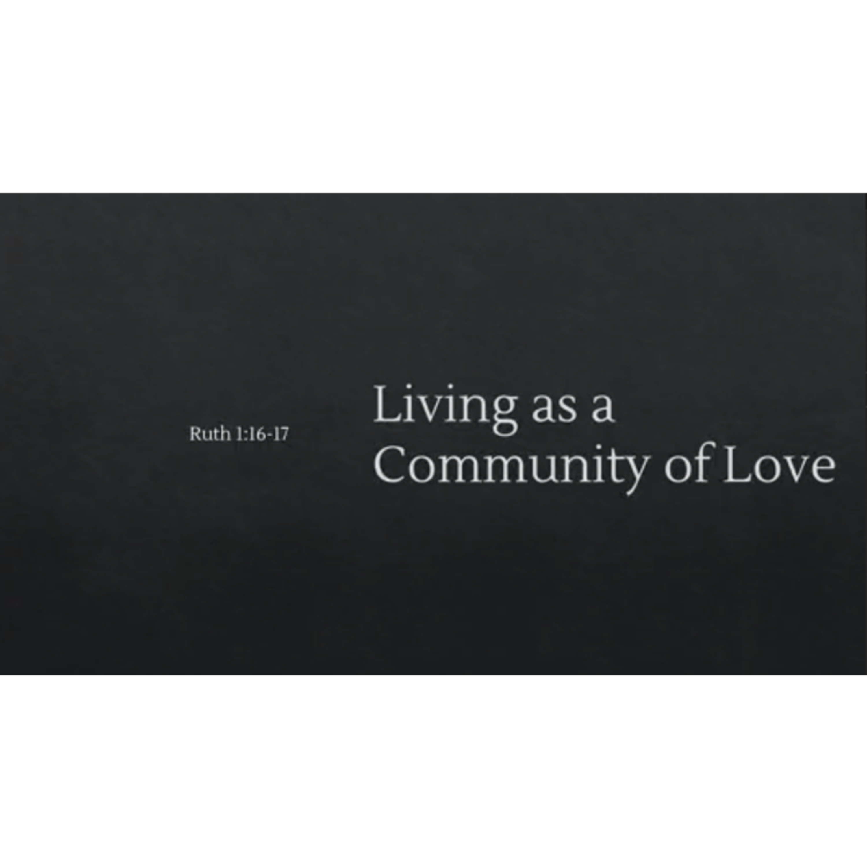 Living as a Community of Love episode artwork