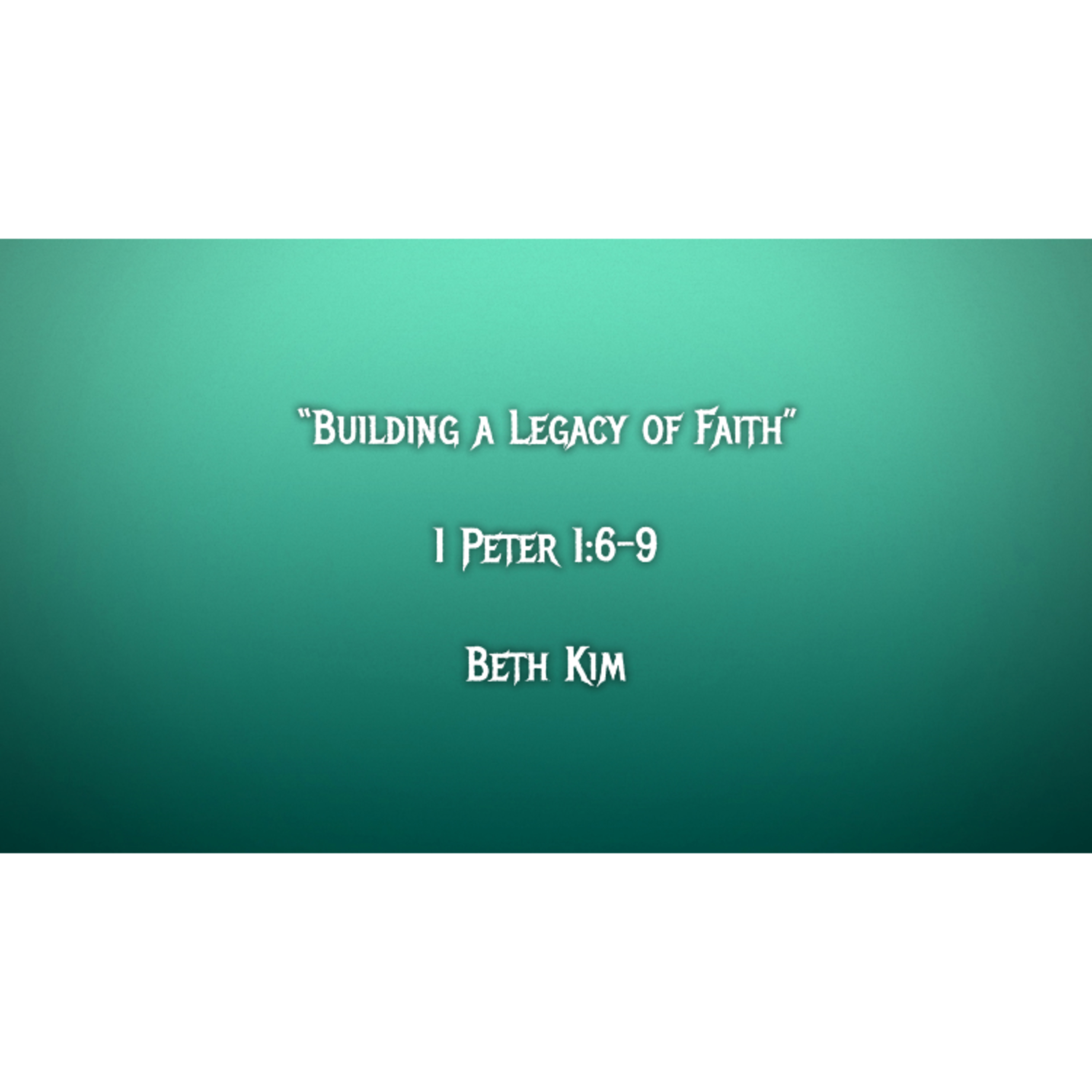Building a Legacy of Faith episode artwork