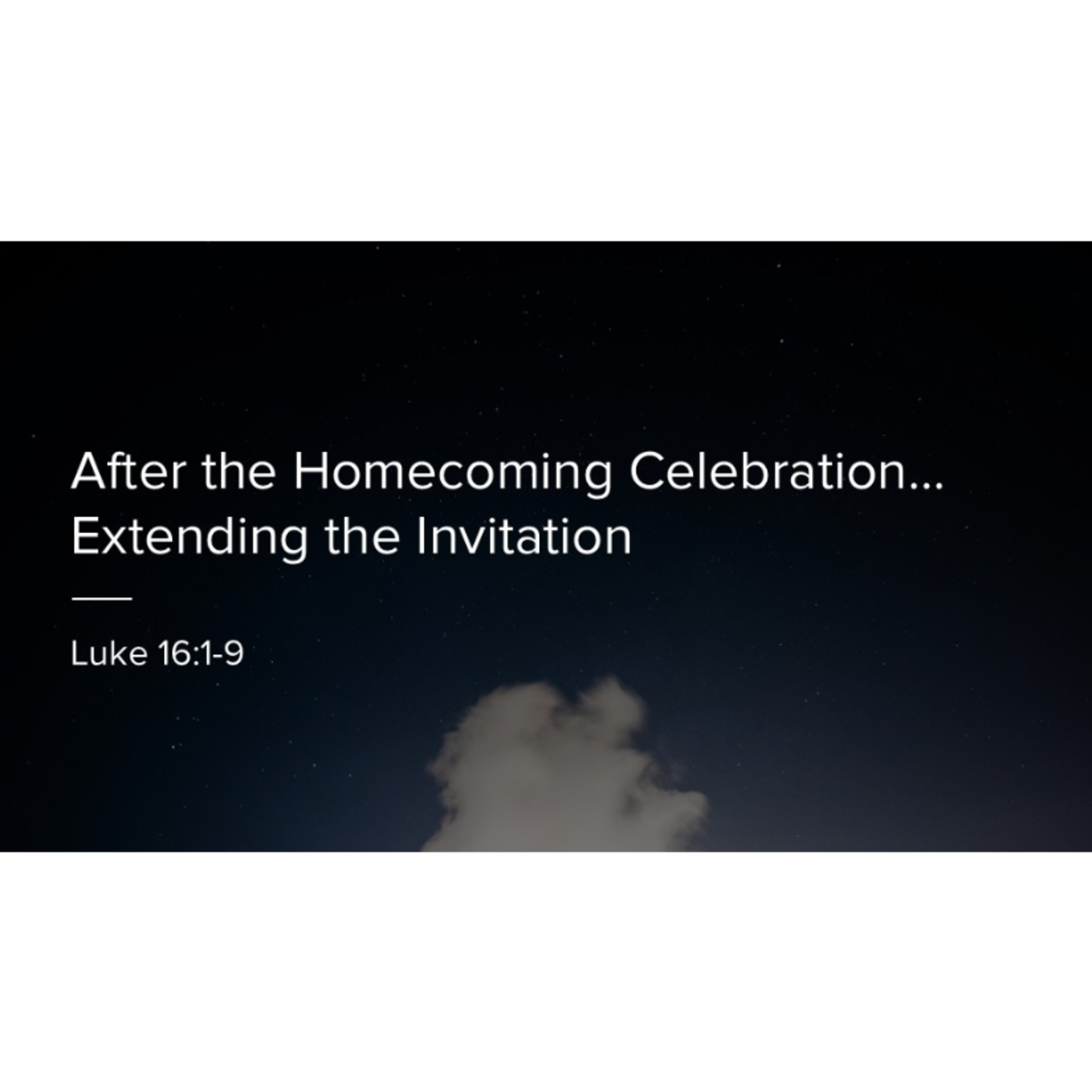 After the Homecoming Celebration… Extending the Invitation episode artwork