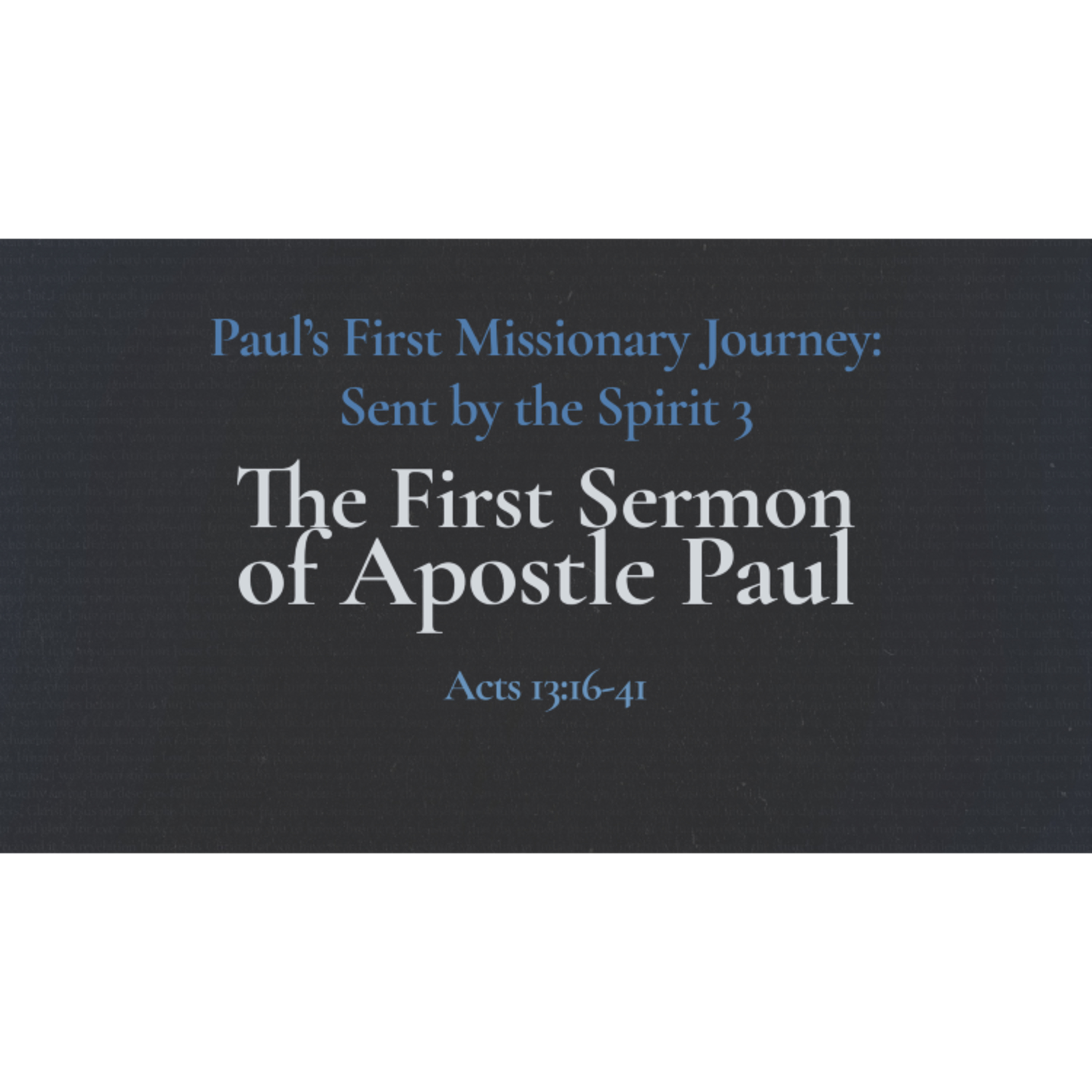 The First Sermon of Apostle Paul episode artwork
