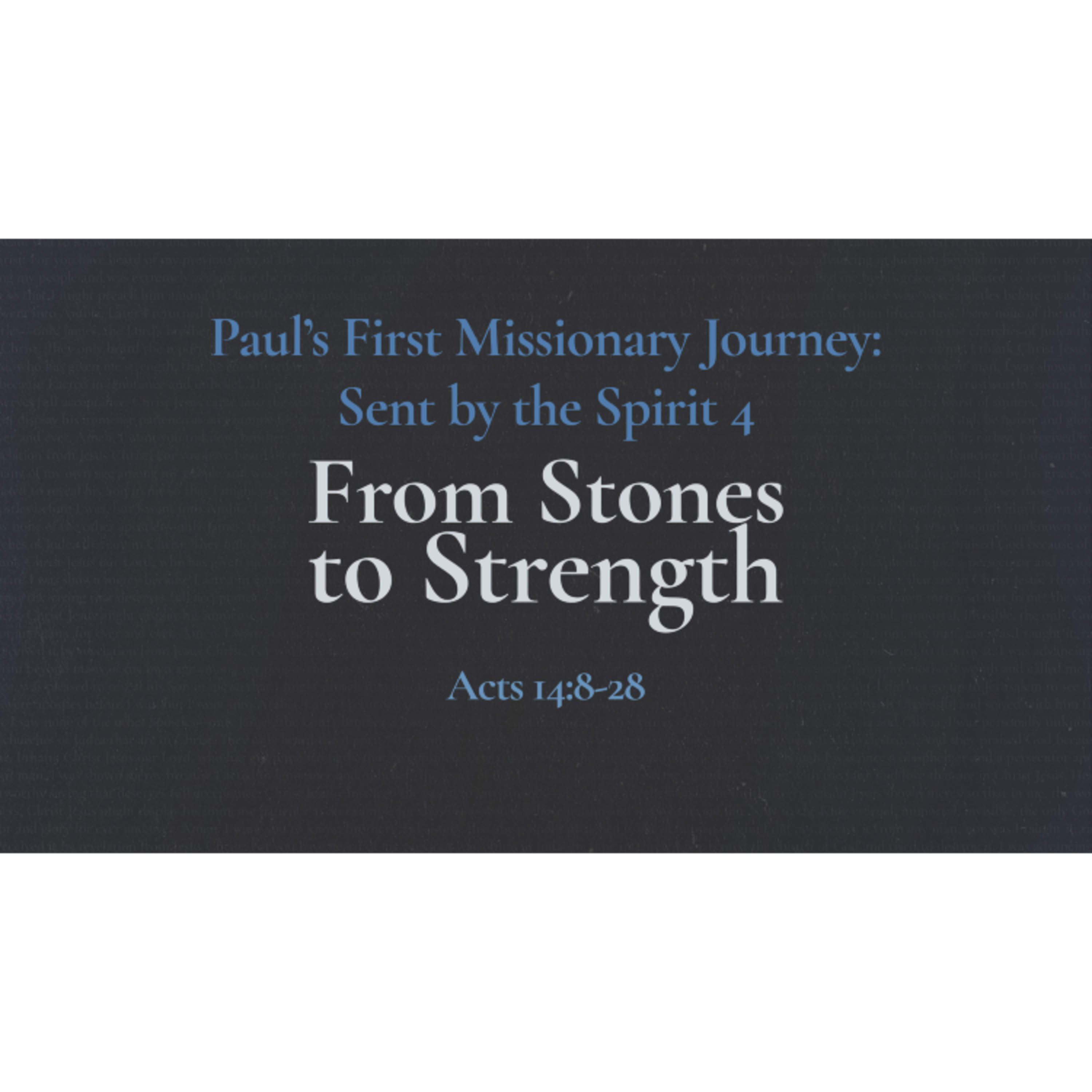 From Stones to Strength episode artwork