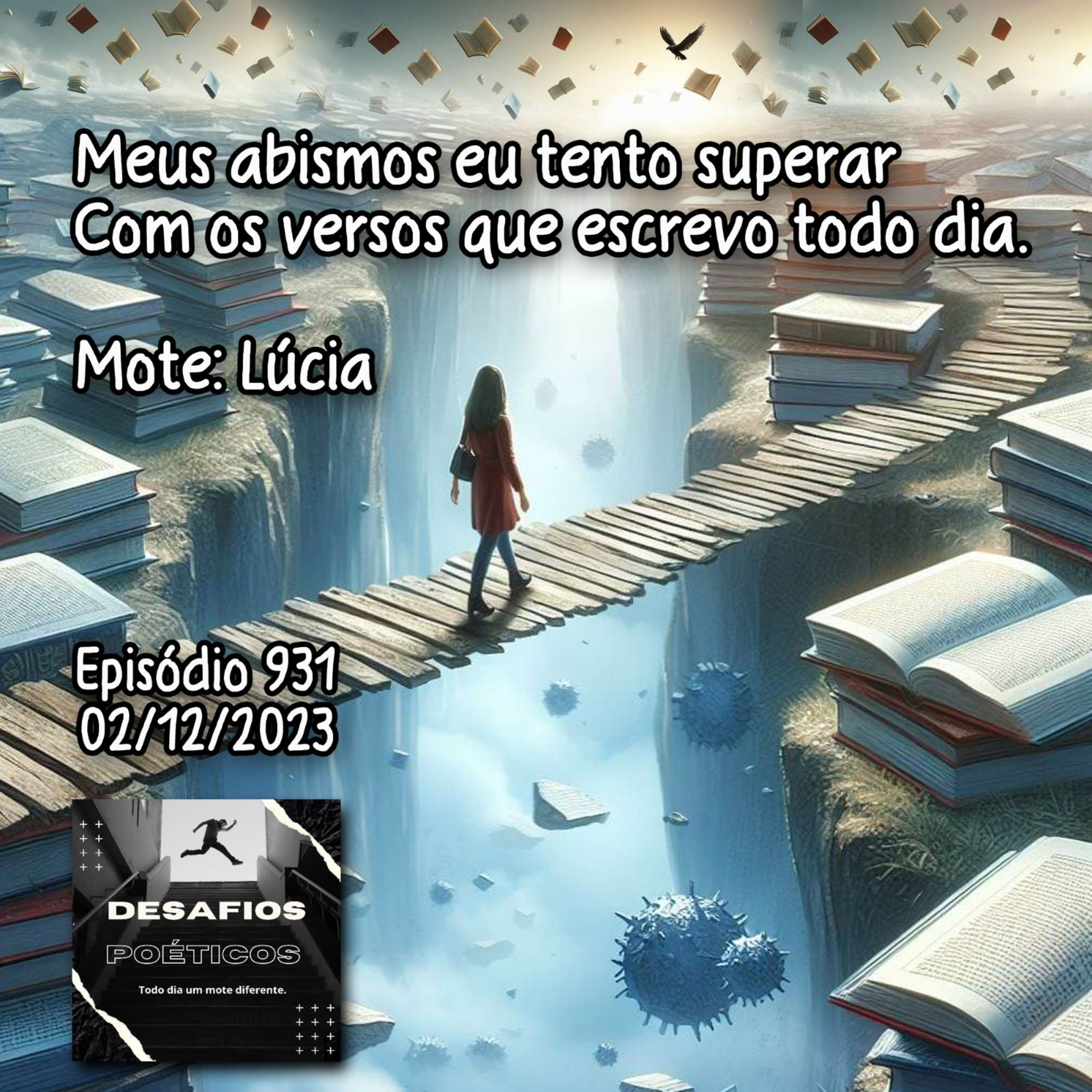 Meus abismos eu tento superar, com os versos que escrevo todo dia. Mote: Lúcia