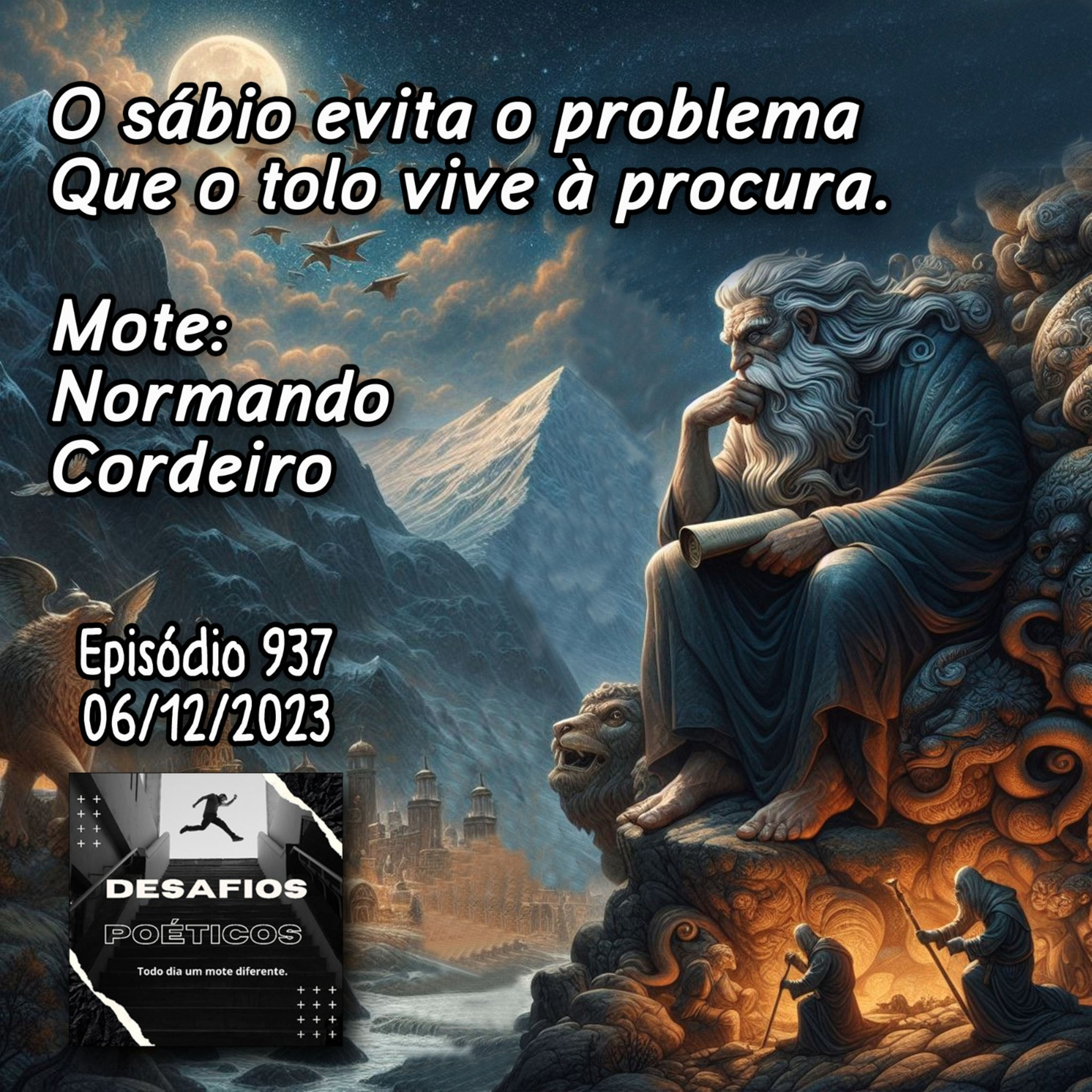 O sábio evita o problema, que o tolo vive à procura. Mote: Normando Cordeiro episode artwork