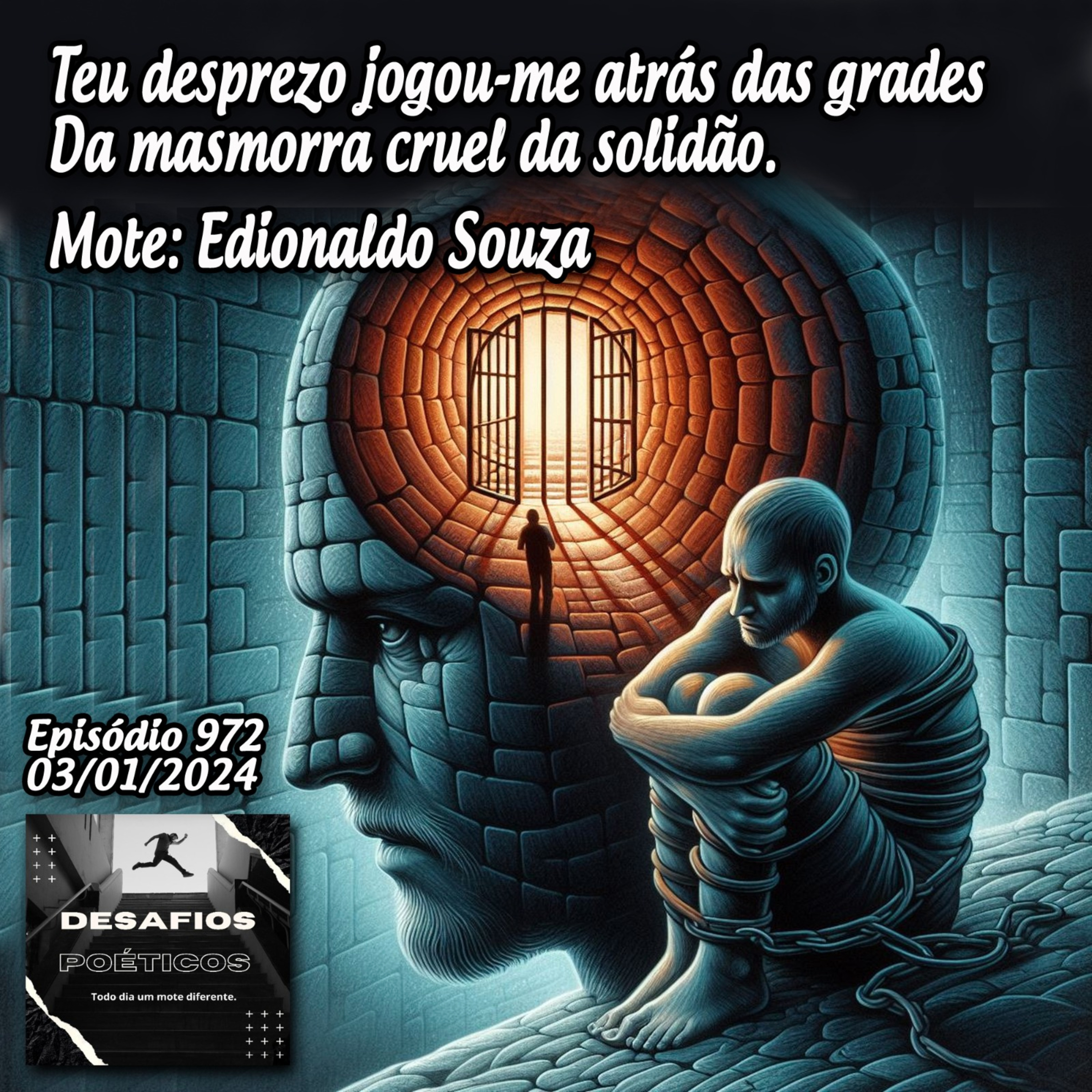 Teu desprezo jogou-me atrás das grades, da masmorra cruel da solidão. Mote: Edionaldo Souza #972 episode artwork