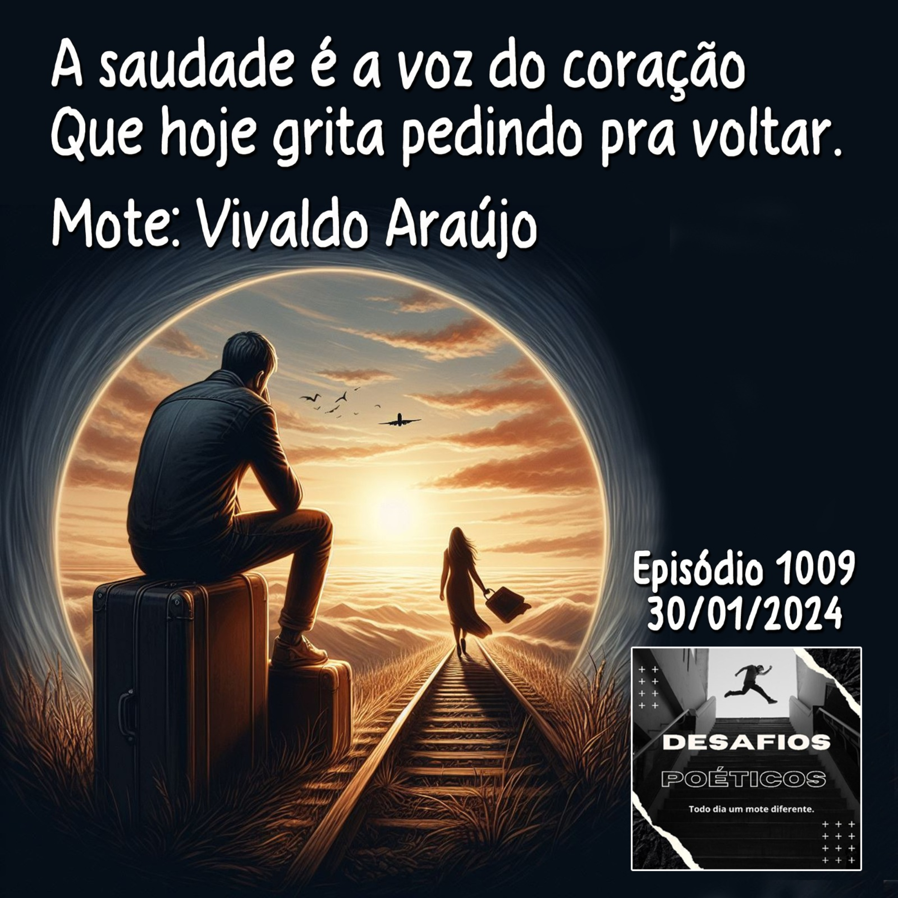 A saudade é a voz do coração, que hoje grita pedindo pra voltar. Mote: Vivaldo Araújo #1009