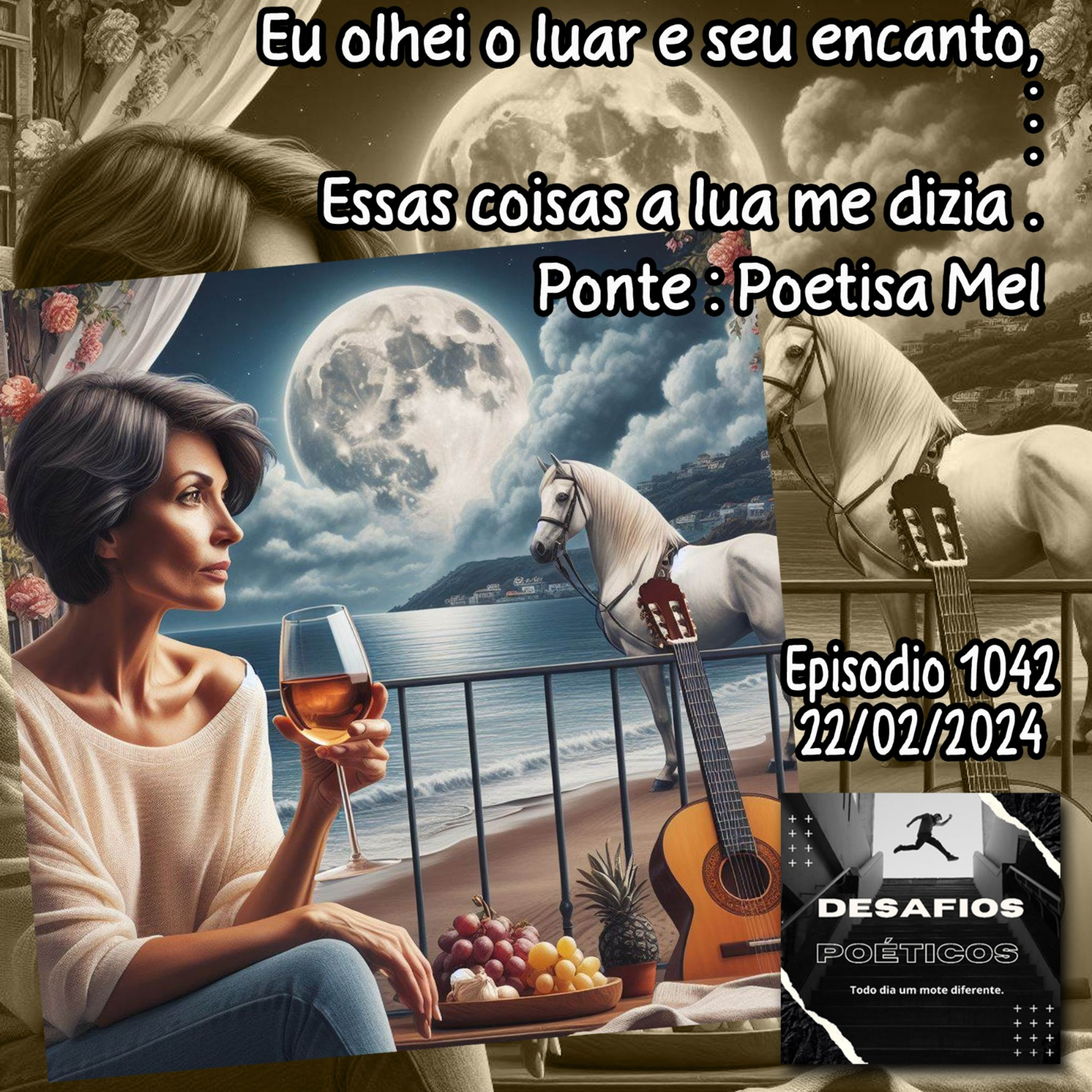 Eu olhei o luar e seu encanto... Essas coisas a lua me dizia. Ponte: poetisa Mel #1042