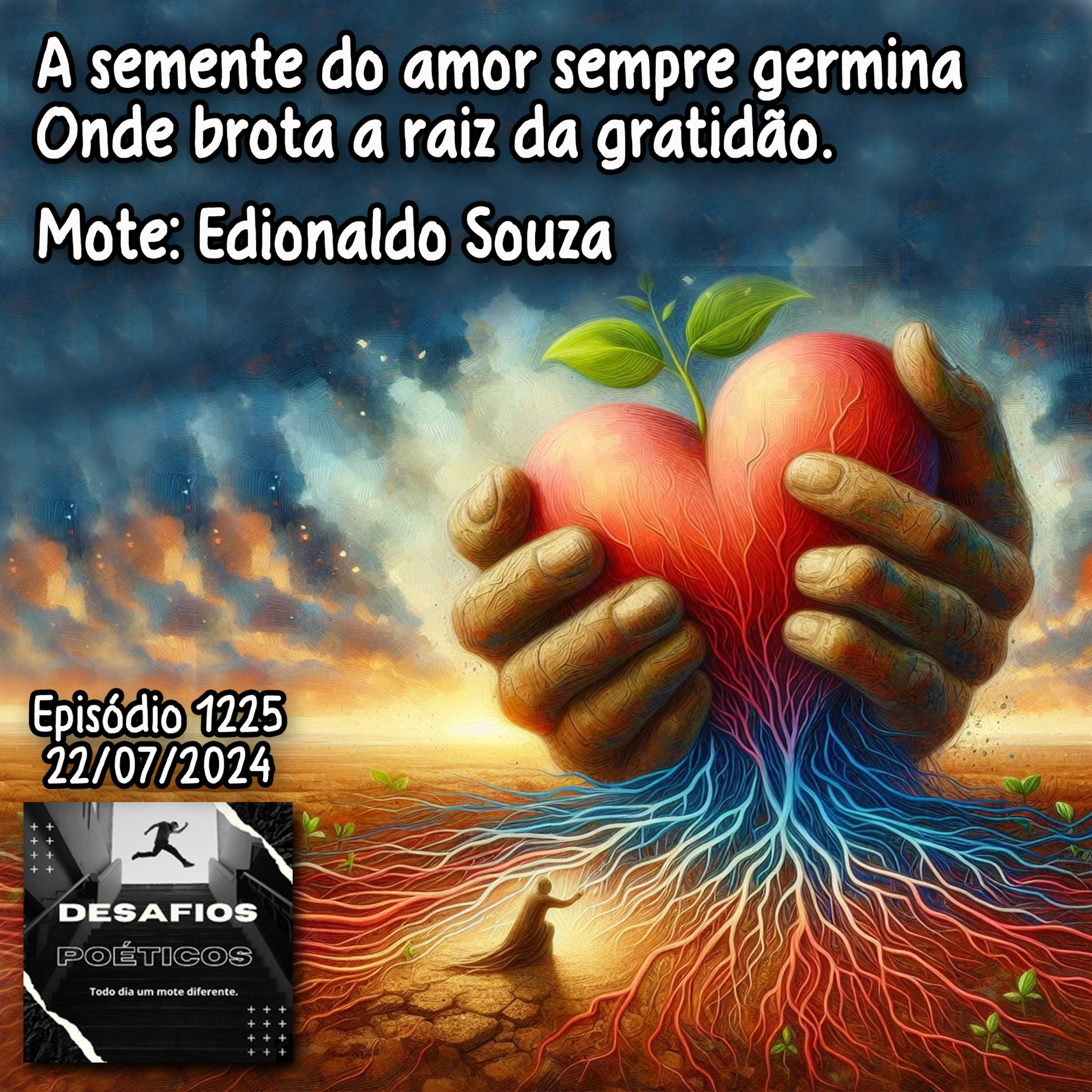 A semente do amor sempre germina, onde brota a raiz da gratidão. Mote: Edionaldo Souza #1225 episode artwork