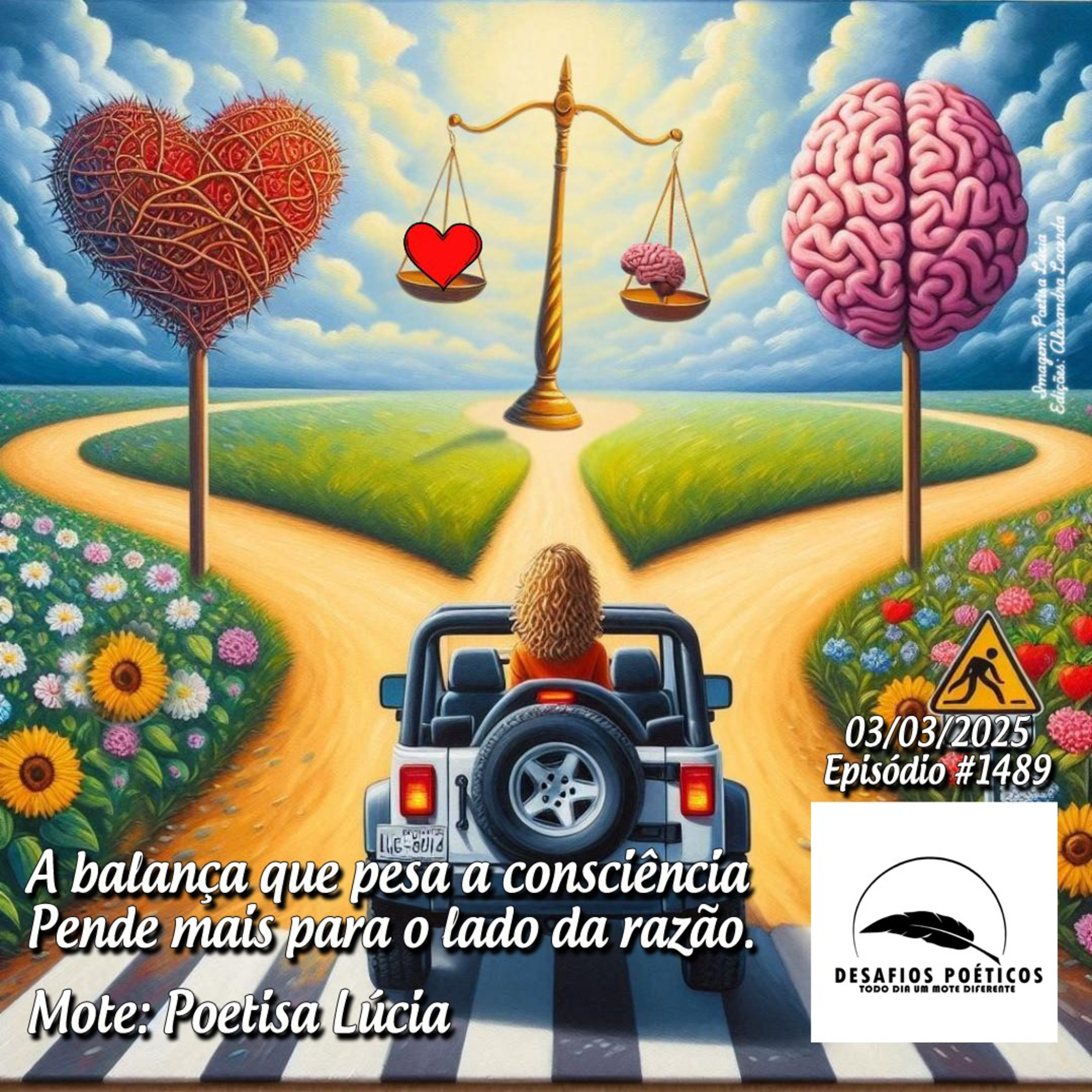 A balança que pesa a consciência, pende mais para o lado da razão. Mote: Poetisa Lúcia. #1488 episode artwork