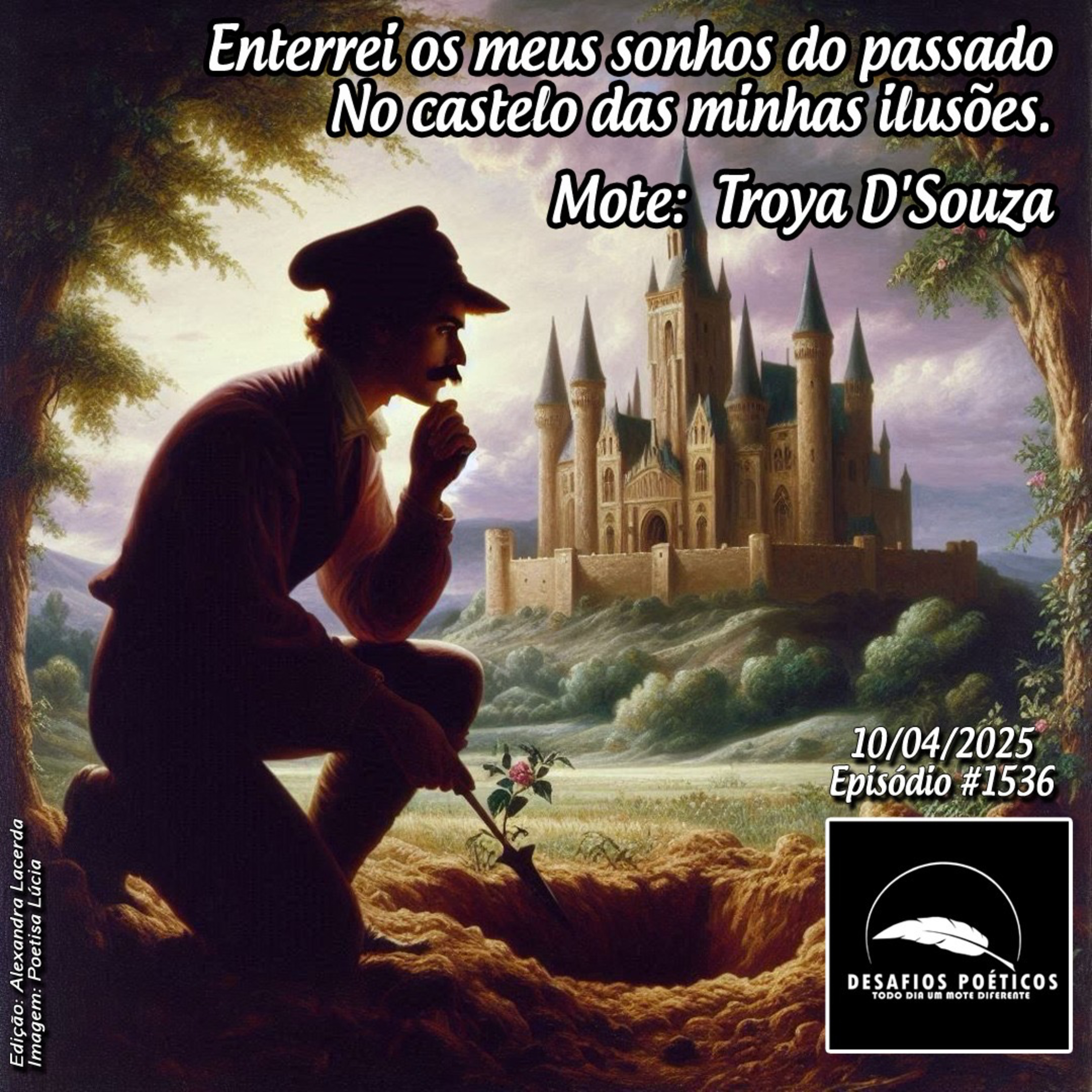 Enterrei os meus sonhos do passado, no castelo das minhas ilusões. Mote: Troya D’Souza#1536 episode artwork