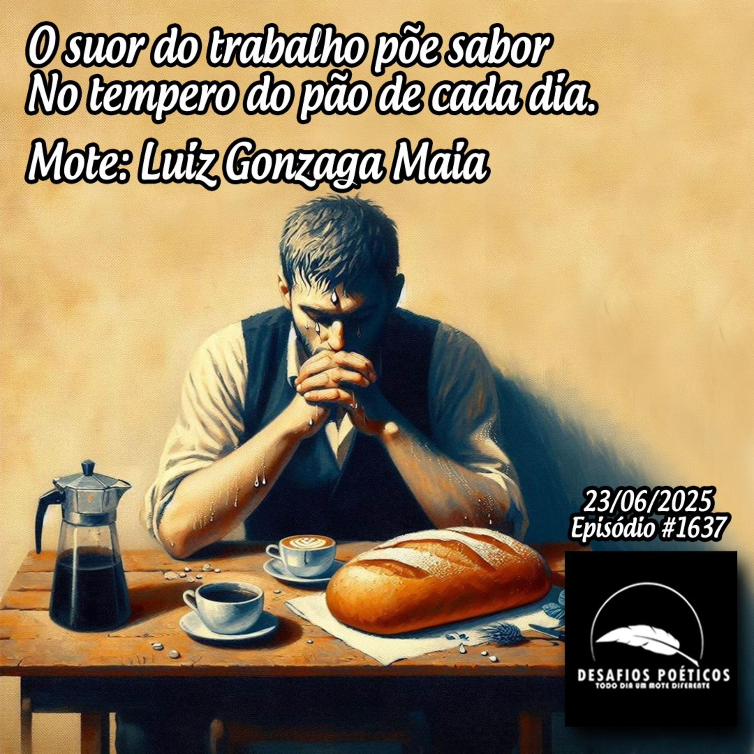 O suor do trabalho põe sabor, no tempero do pão de cada dia. Mote: Luiz Gonzaga Maia. #1637. episode artwork