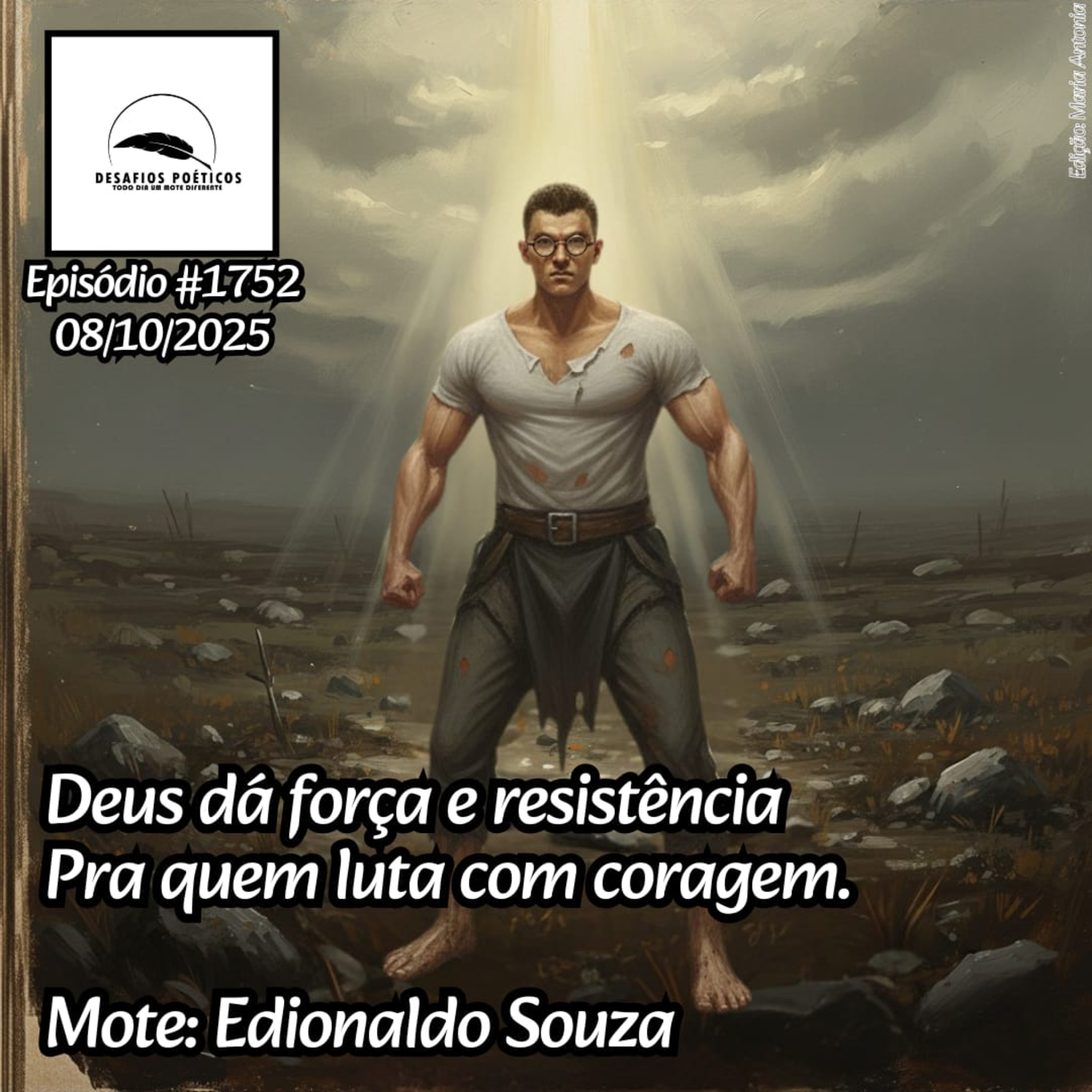 Deus dá força e resistência, pra quem luta com coragem. Mote: Edionaldo Souza. #1752 episode artwork